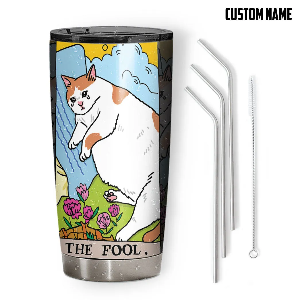 Gearhuman 3D Crying Cat Meme The Fool Tarot Custom Name Tumbler