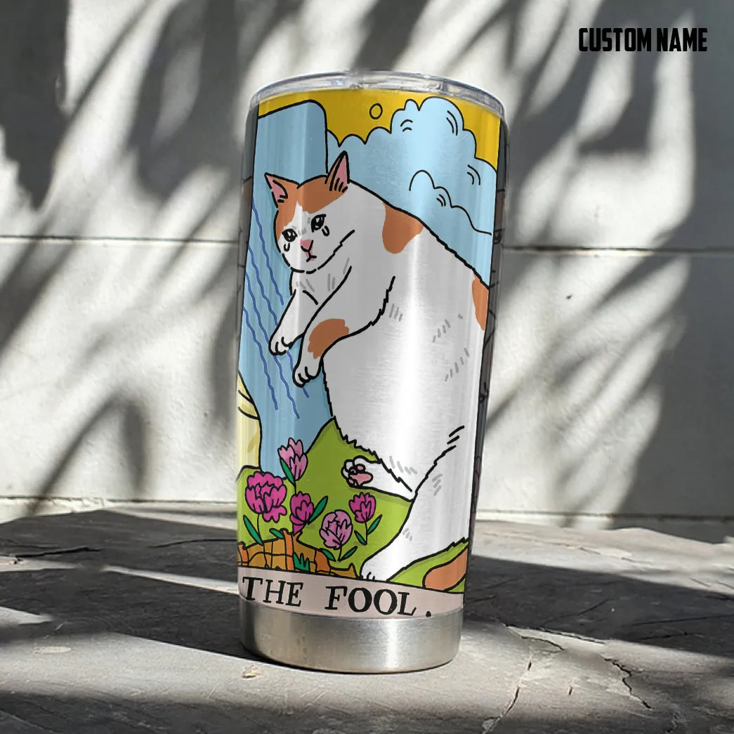 Gearhuman 3D Crying Cat Meme The Fool Tarot Custom Name Tumbler