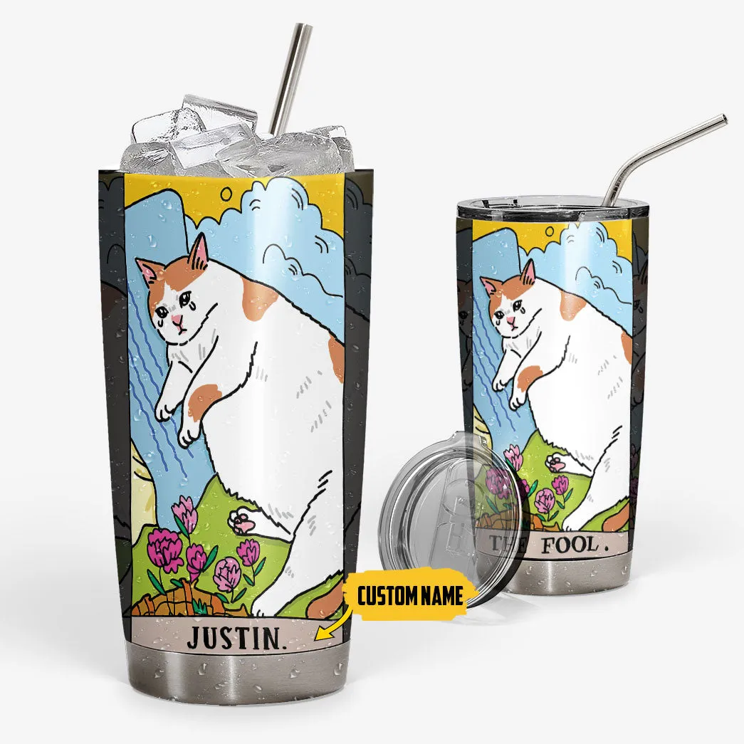 Gearhuman 3D Crying Cat Meme The Fool Tarot Custom Name Tumbler