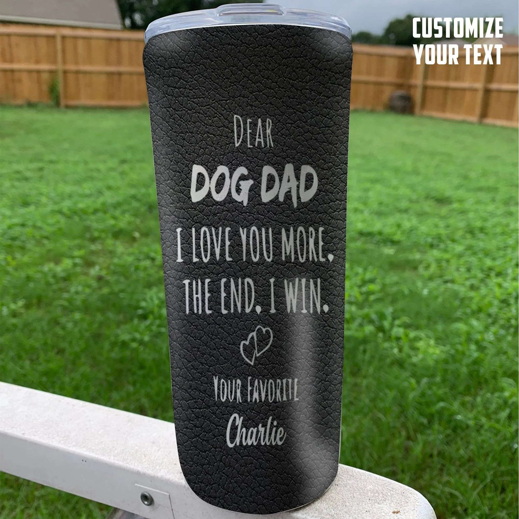 Gearhuman 3D Dear Dog Dad Fathers Day Gift Custom Name Tumbler Labrador Retriever Dog