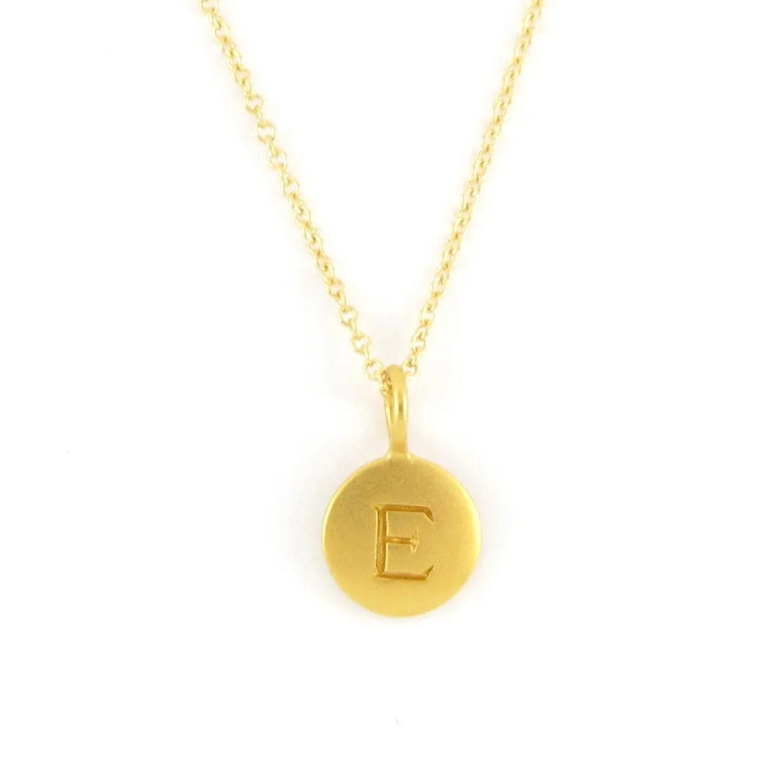 Gold Initial Charm Necklace