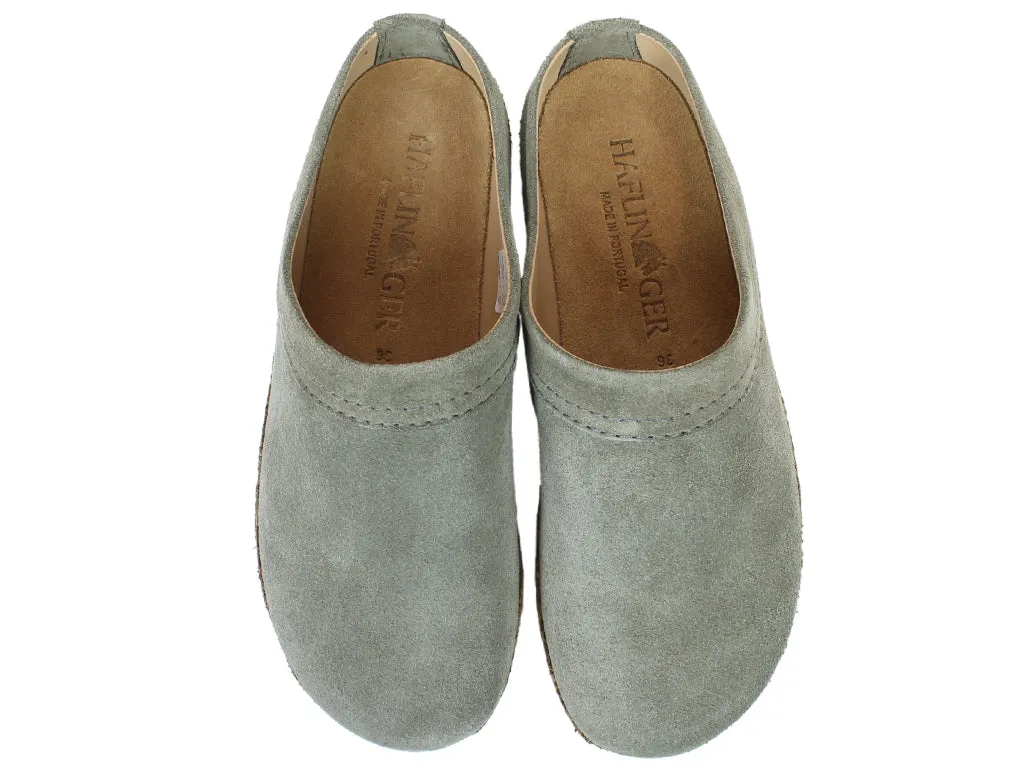 Haflinger Leather Clogs Malmo Khaki