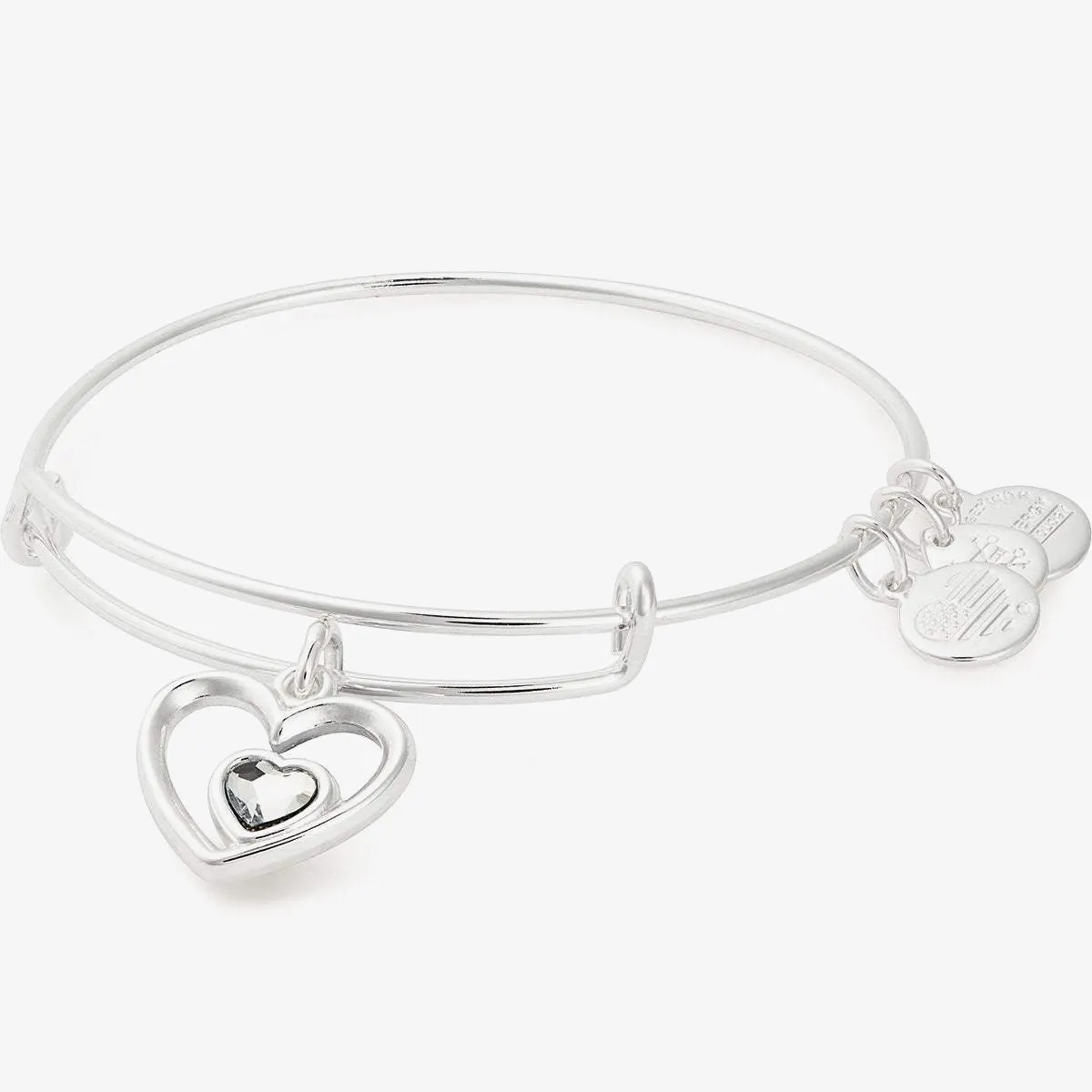 Heart in Heart Charm Bangle