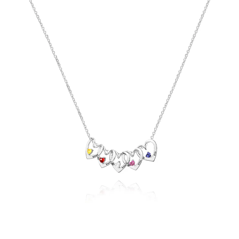 Heart of Love Birthstone Necklace for lover