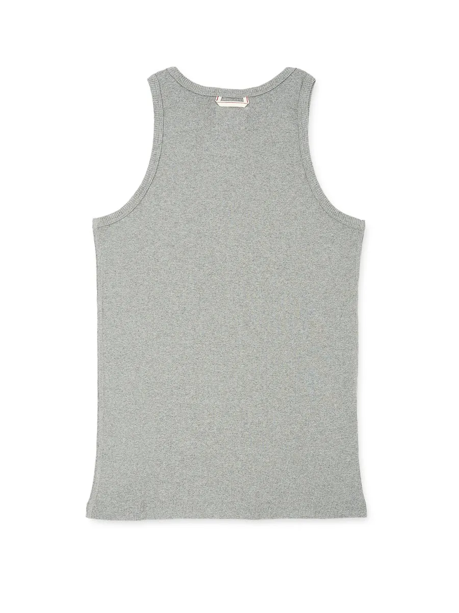 Hemen Biarritz Gari Grey Organic Cotton Vest