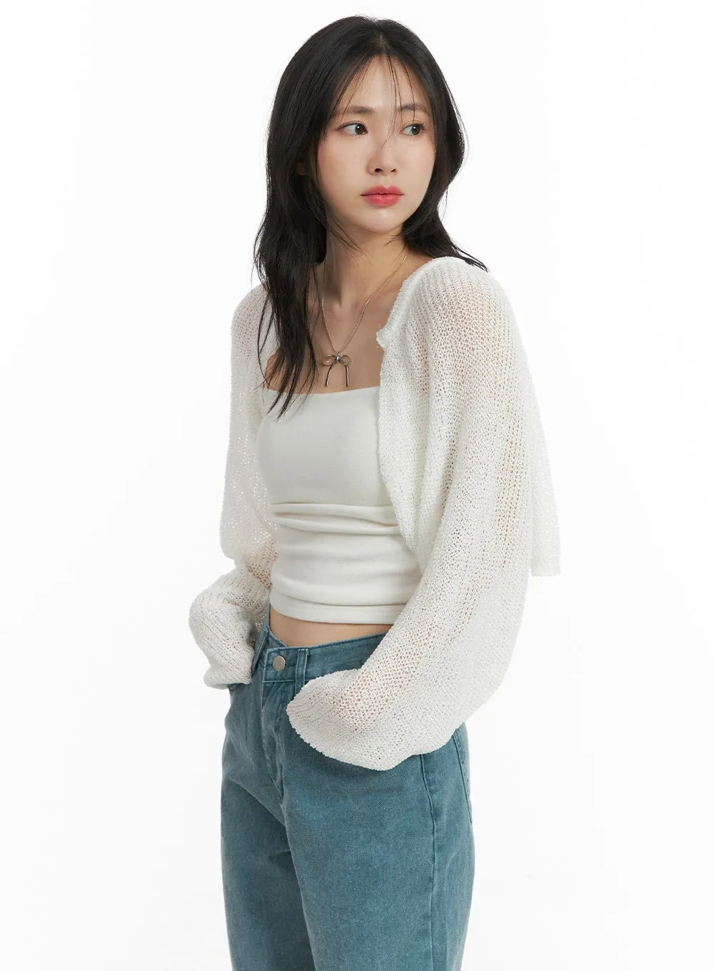 Hollow Out Knit Bolero OM412