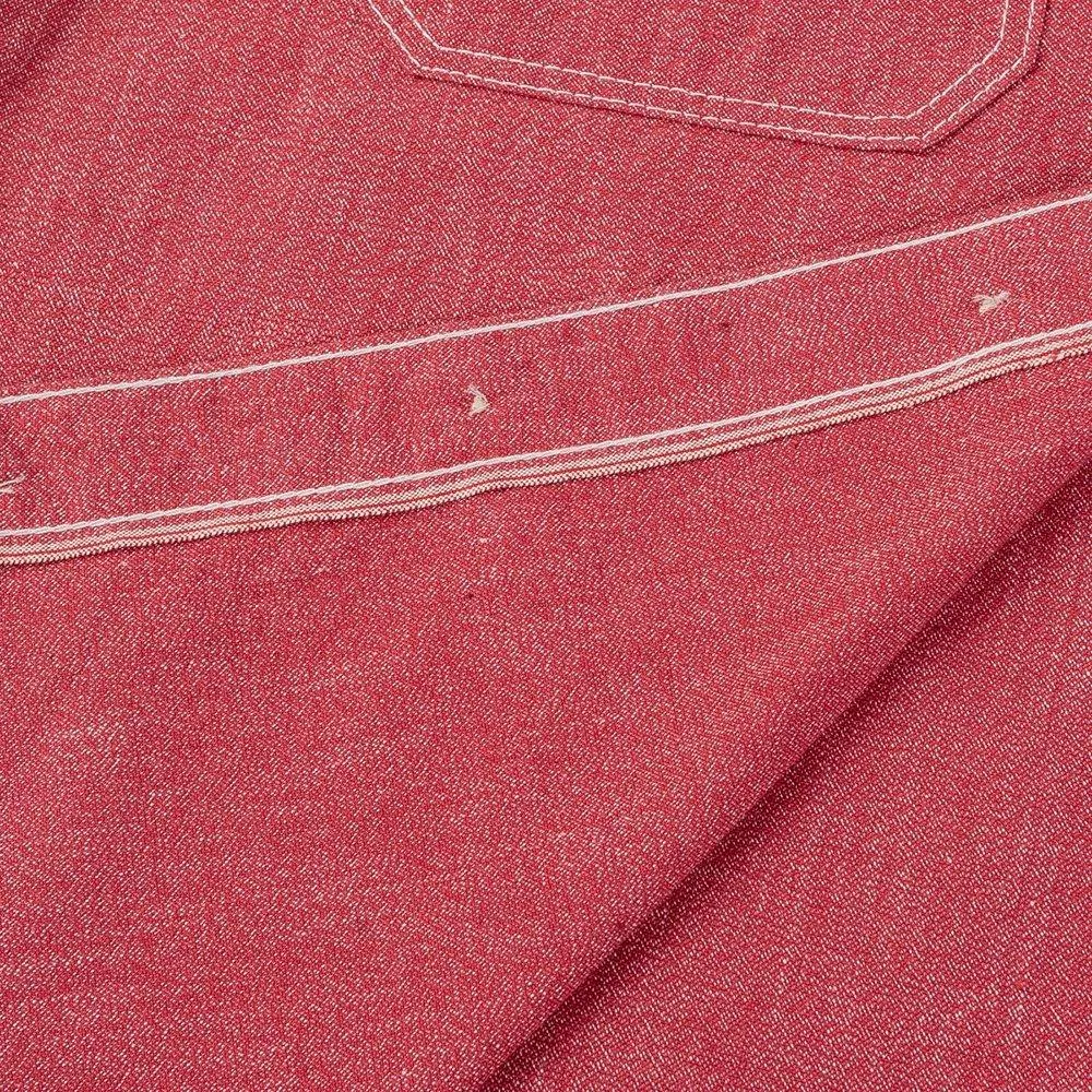 Iron Heart - 10oz Mock Twist Selvedge Chambray Work Shirt - Red