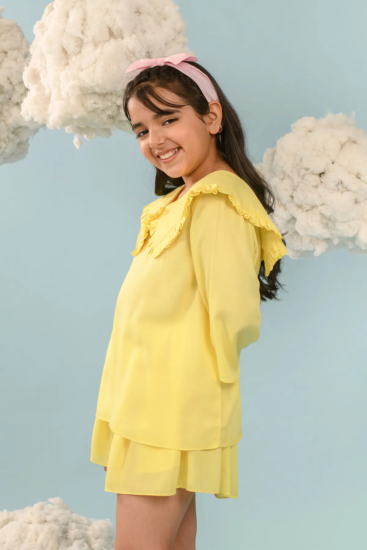 Josephine- 'Take A Nap' Ruffled Collar Coord Set For Girls