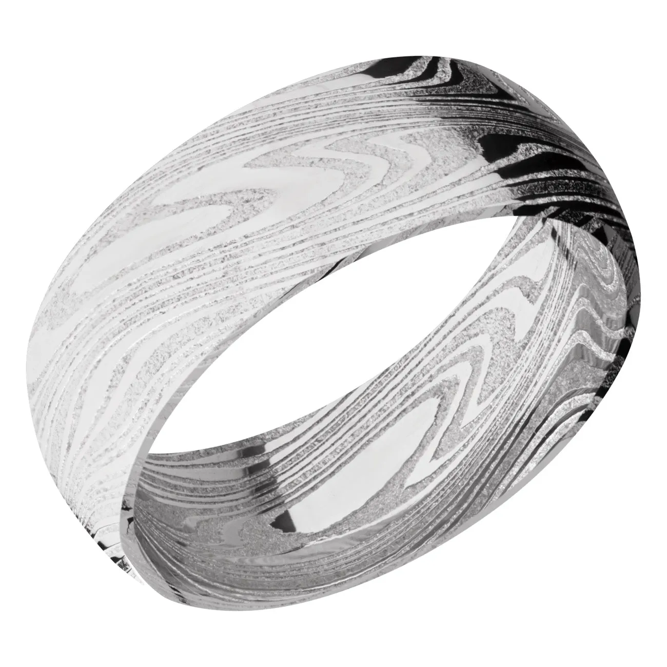 Lashbrook 8MM Damascus Marble Wedding Band