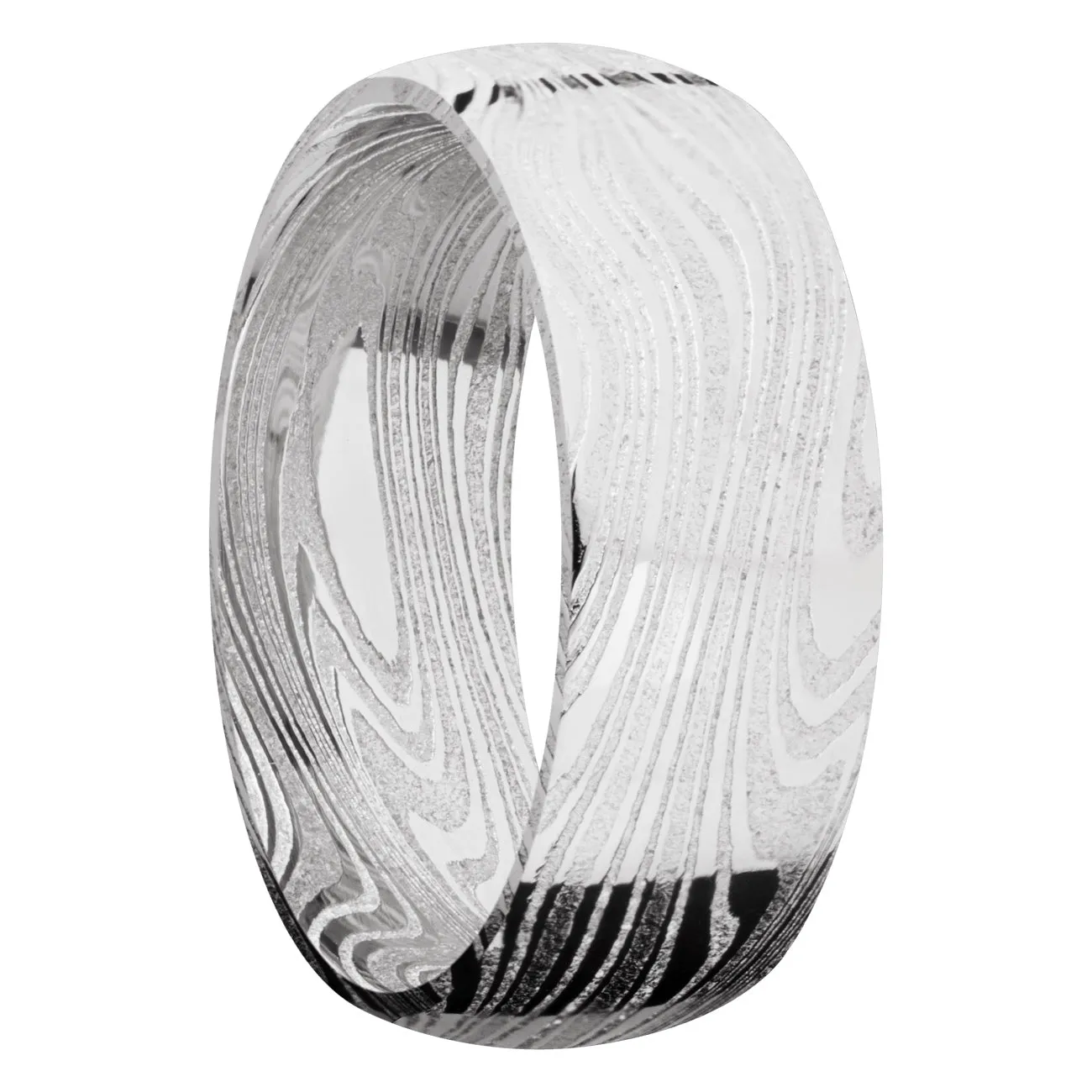 Lashbrook 8MM Damascus Marble Wedding Band