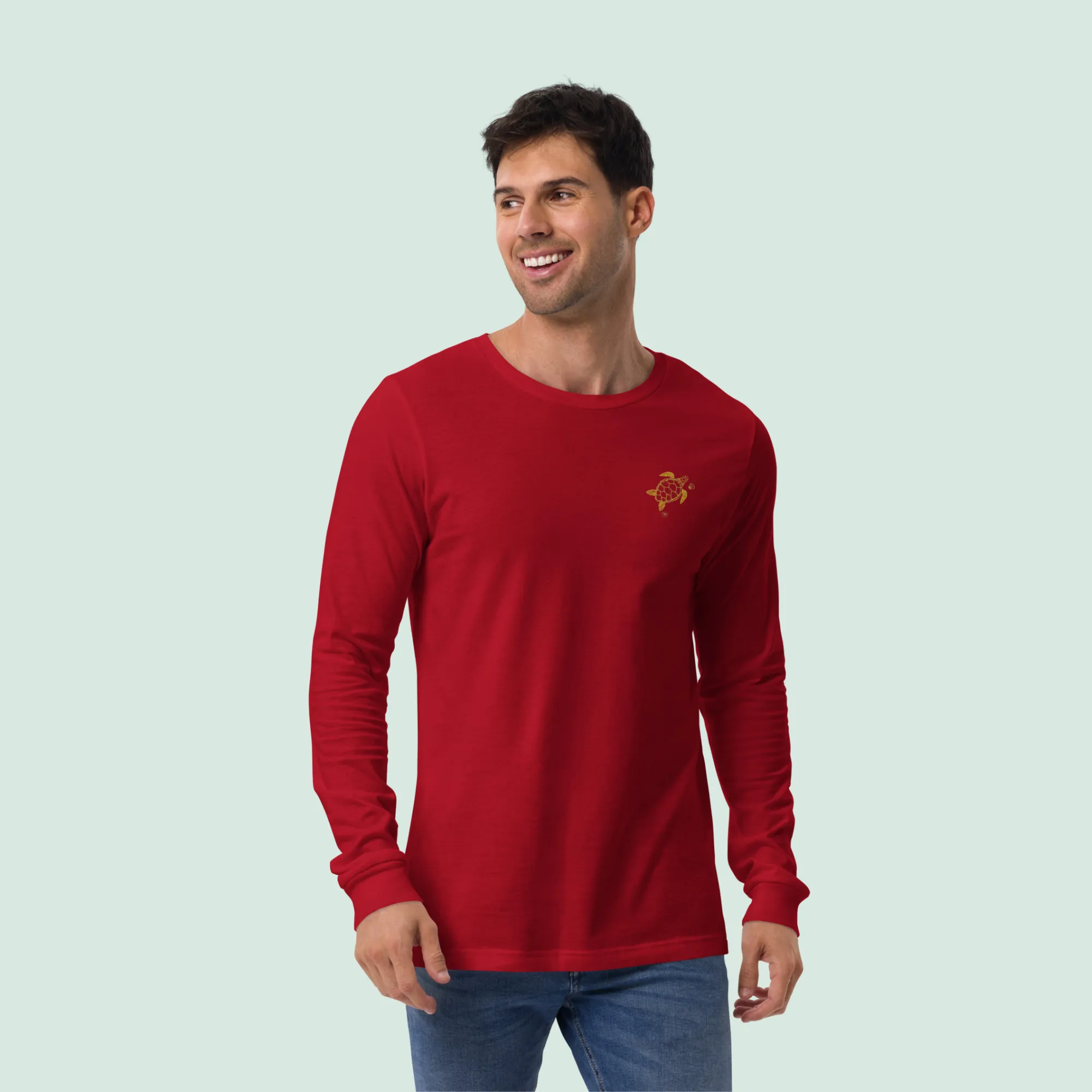 Long Sleeve Shirt embroidered Sea Turtle