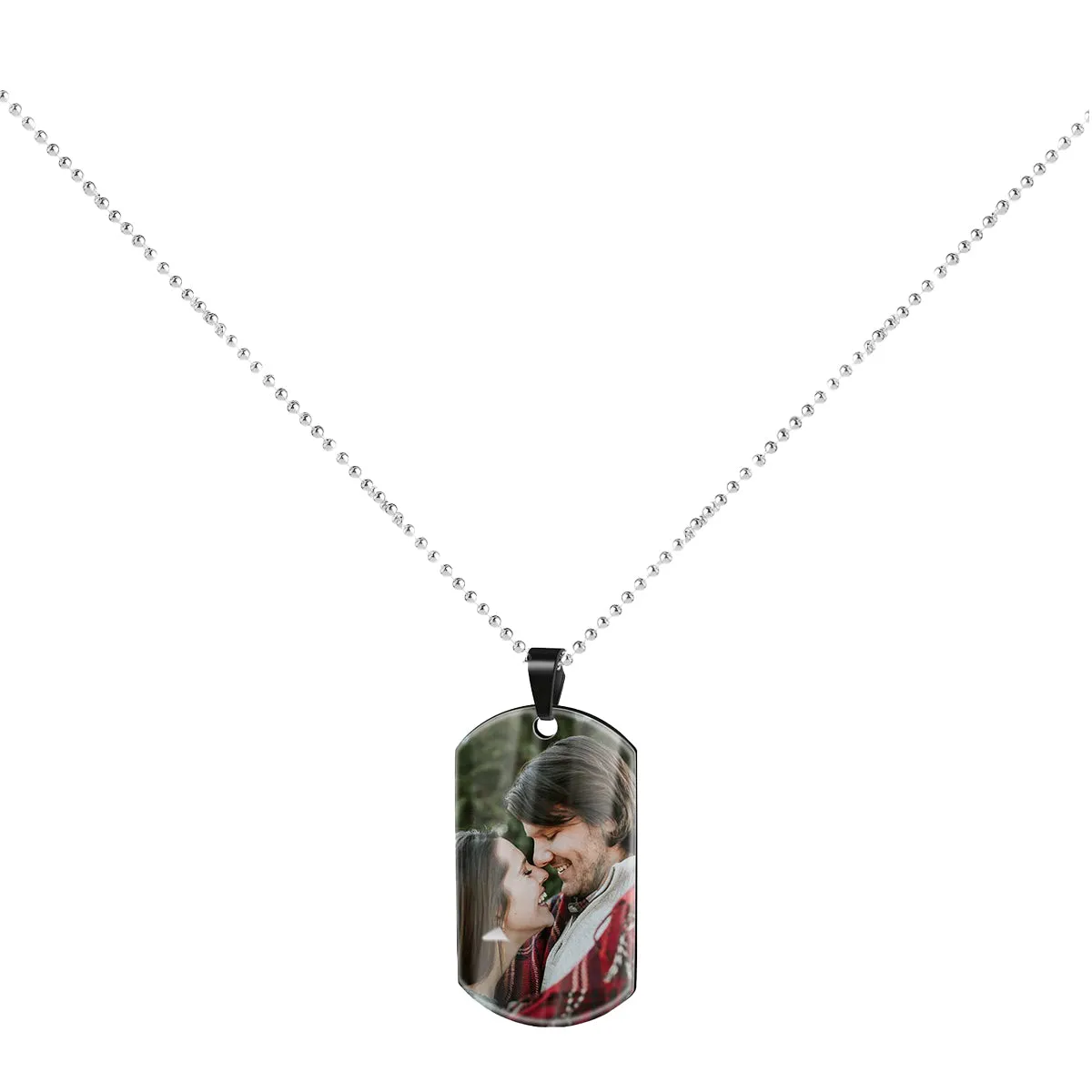 Mens Dog Tag Necklace Engraved