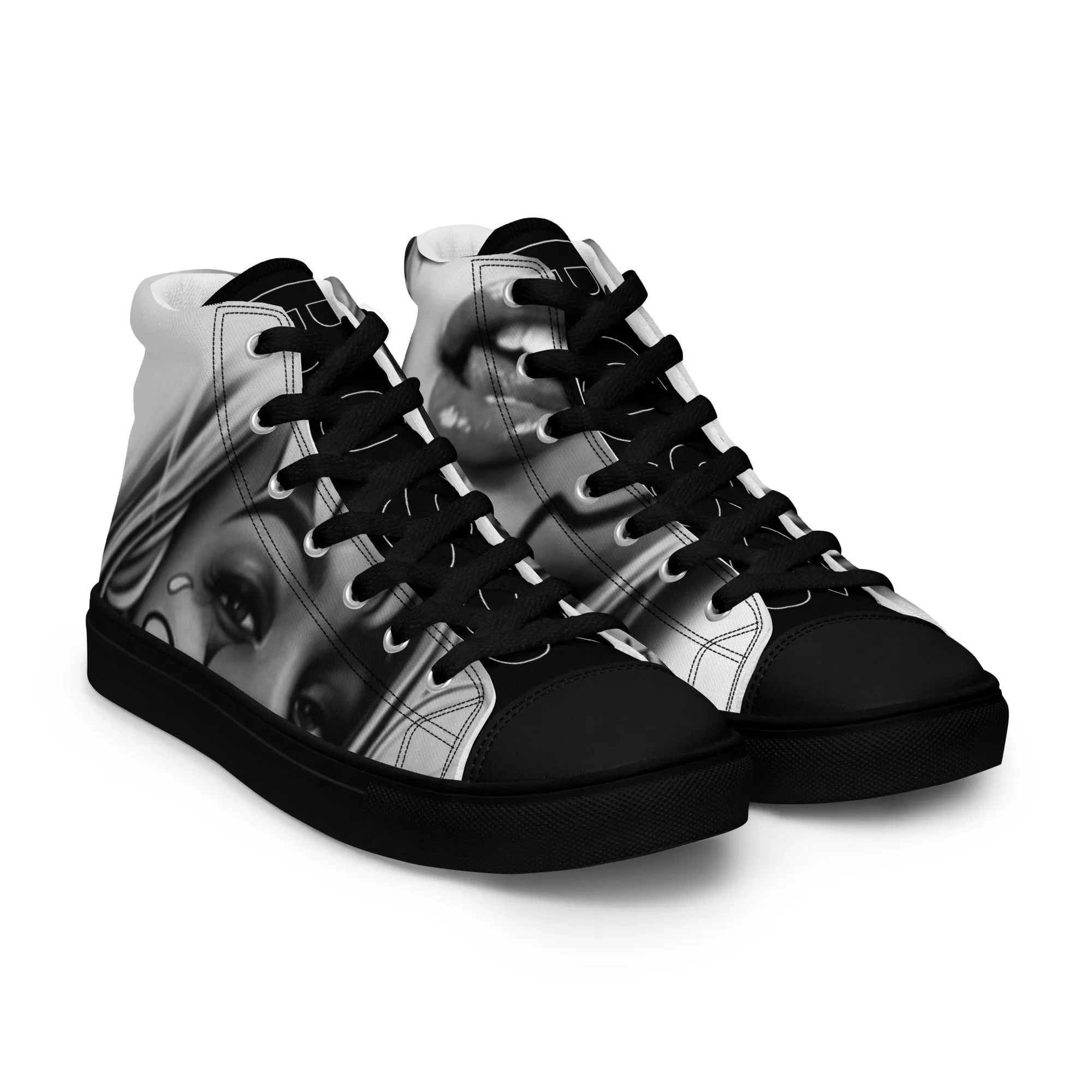 Men’s high top canvas shoes super soft inside feel