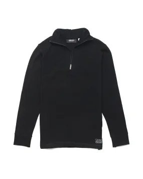 Merino Half Zip Neck - Black