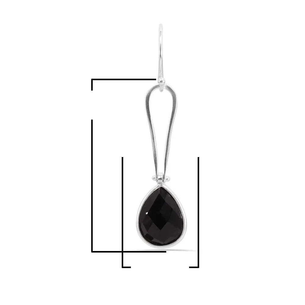 Natural Black Onyx Earring, 925 Sterling Silver Earring, Dangel Earring, Drop Earring, Black Onyx Gemstone Earring Gift For Women's