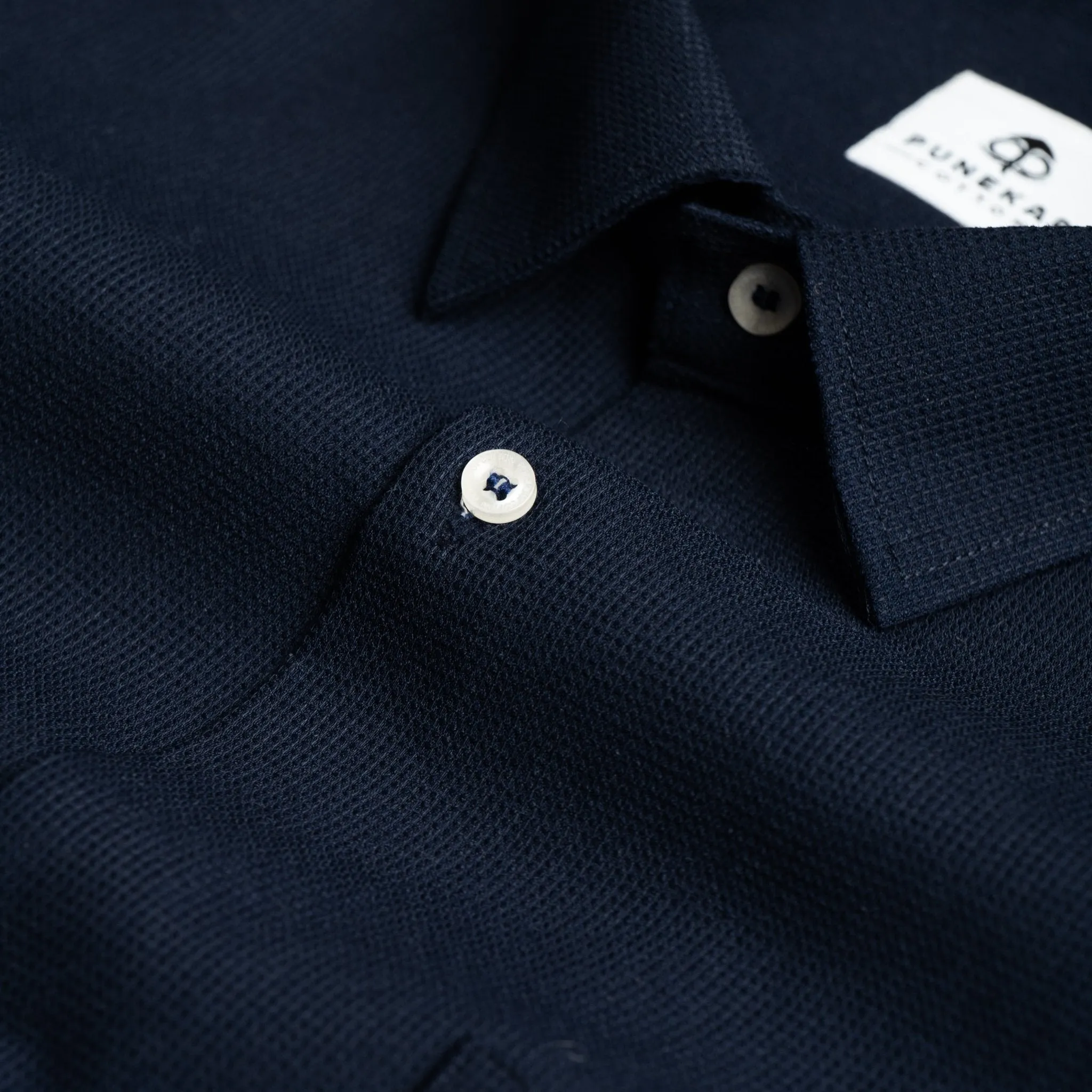 Navy Blue Color Waffle Texture Cotton Shirt For Men