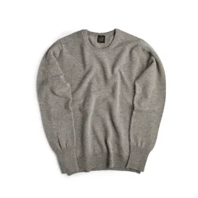 Nickel Grey 2 Ply Lambswool Crew Neck Jumper