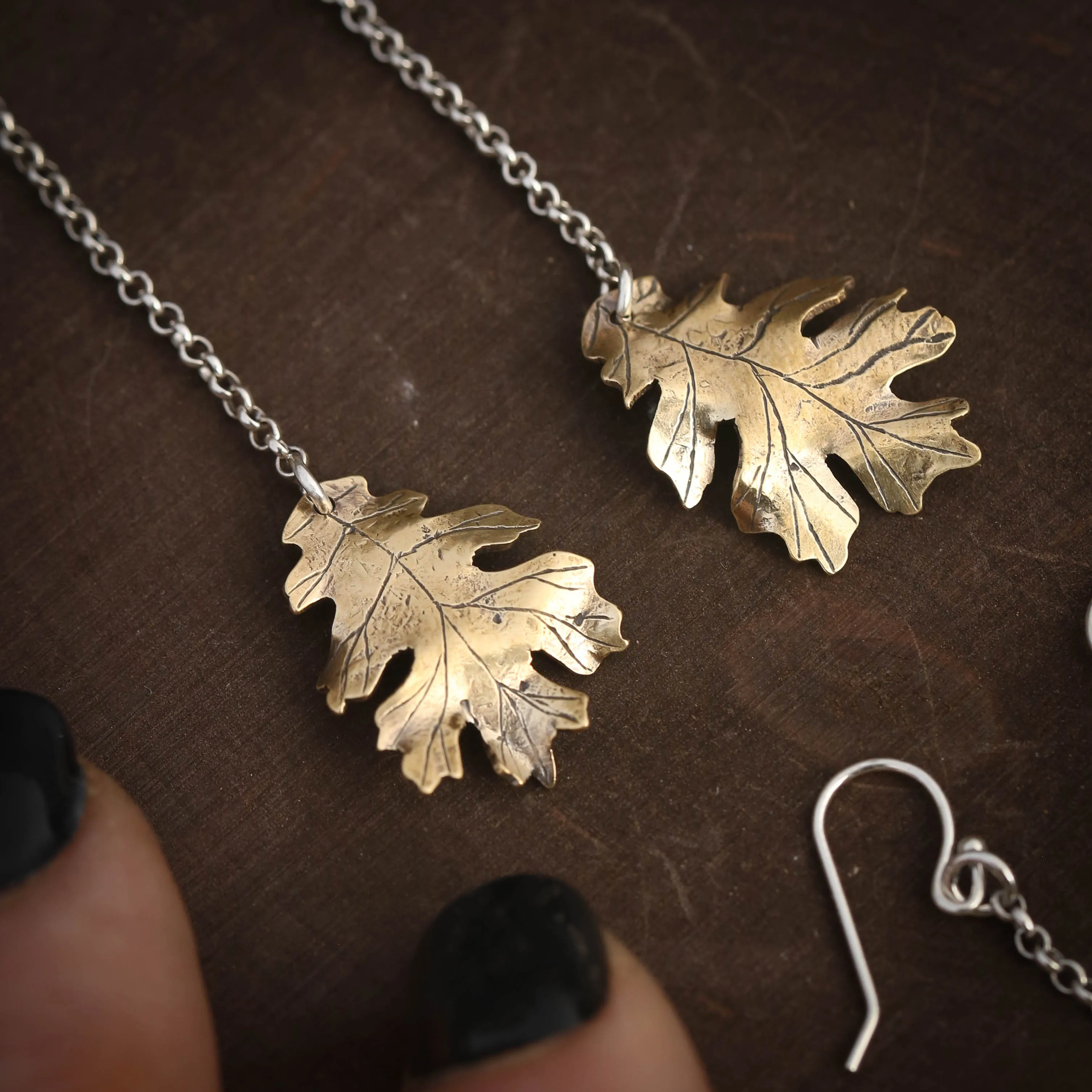 Oak Leaf Drop Earrings