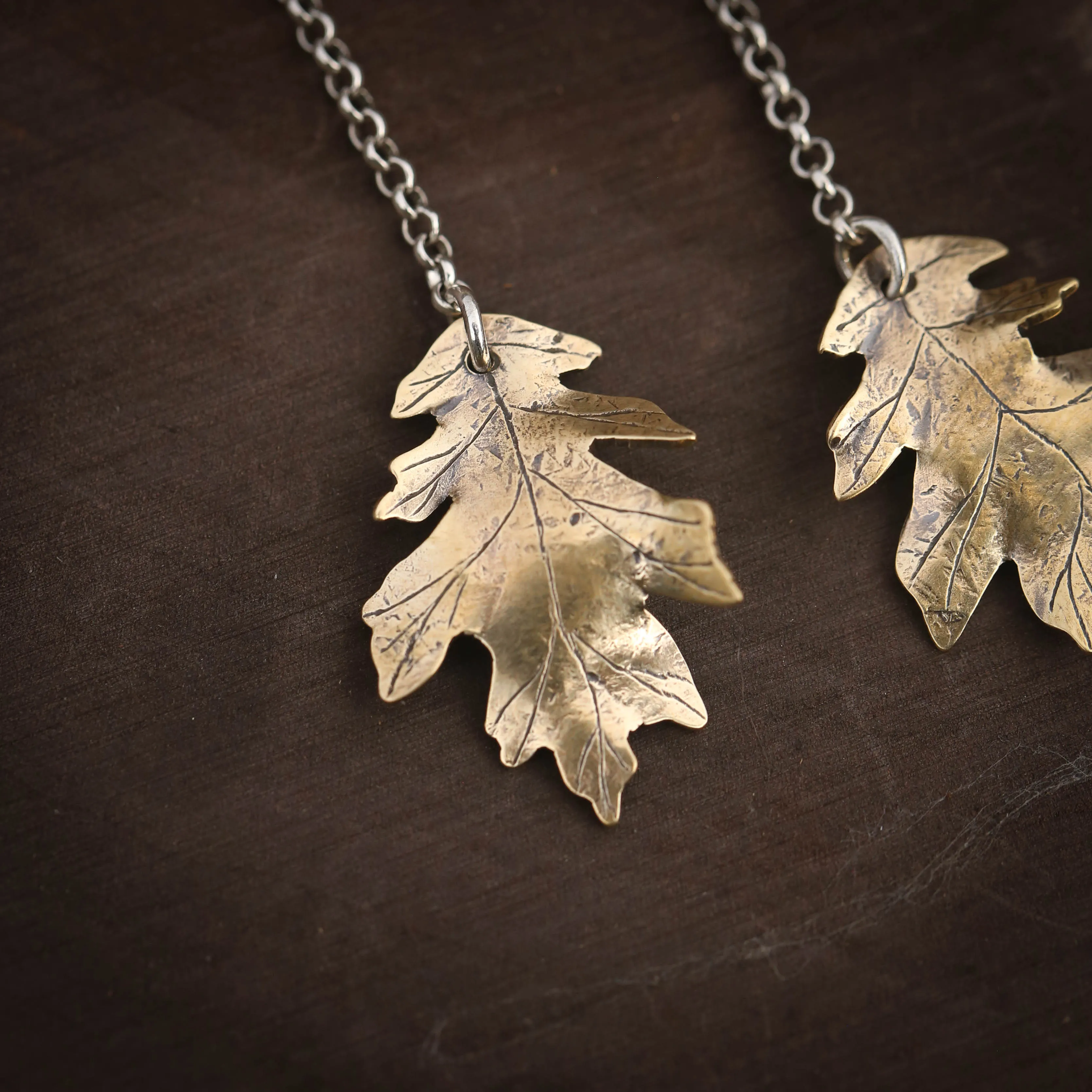 Oak Leaf Drop Earrings