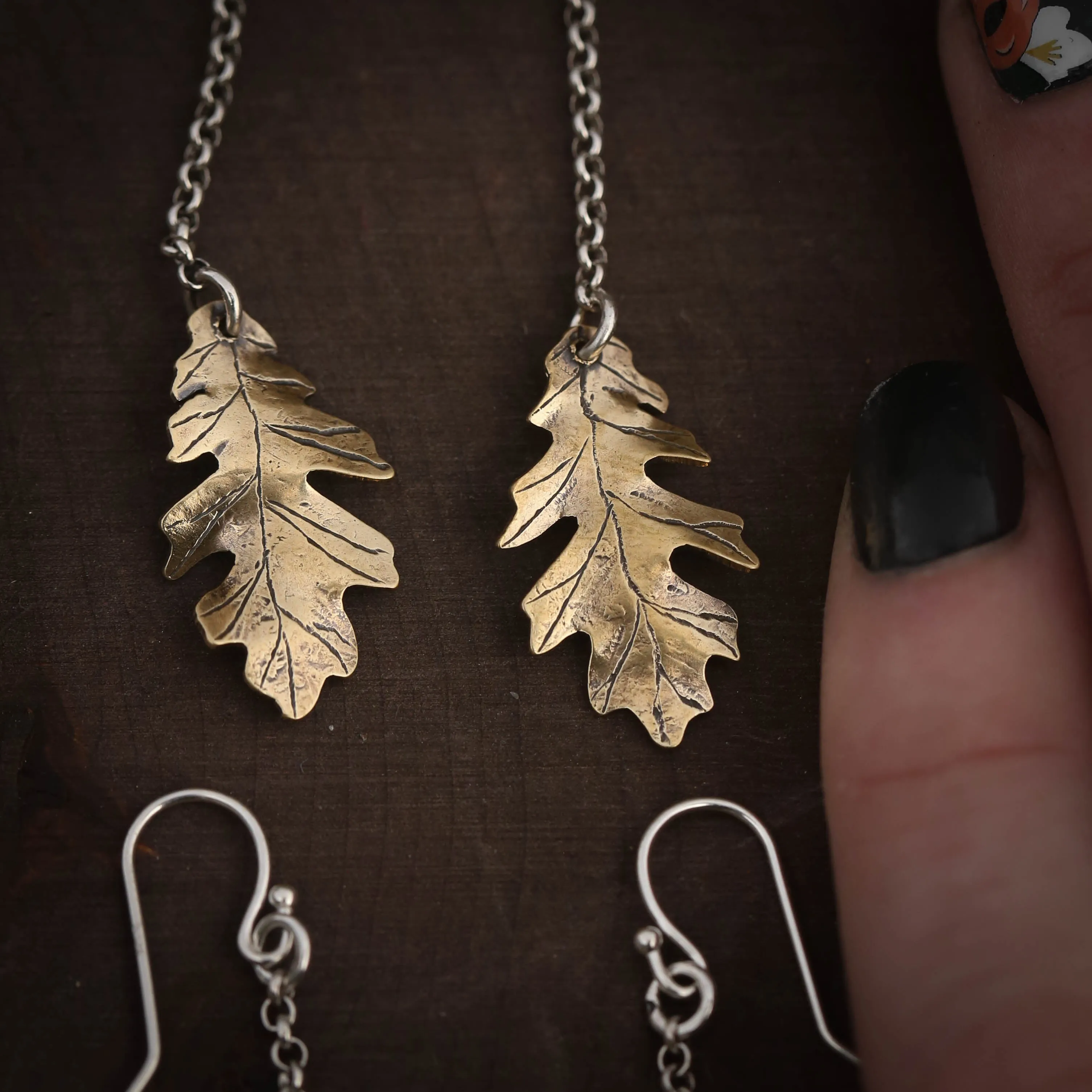 Oak Leaf Drop Earrings