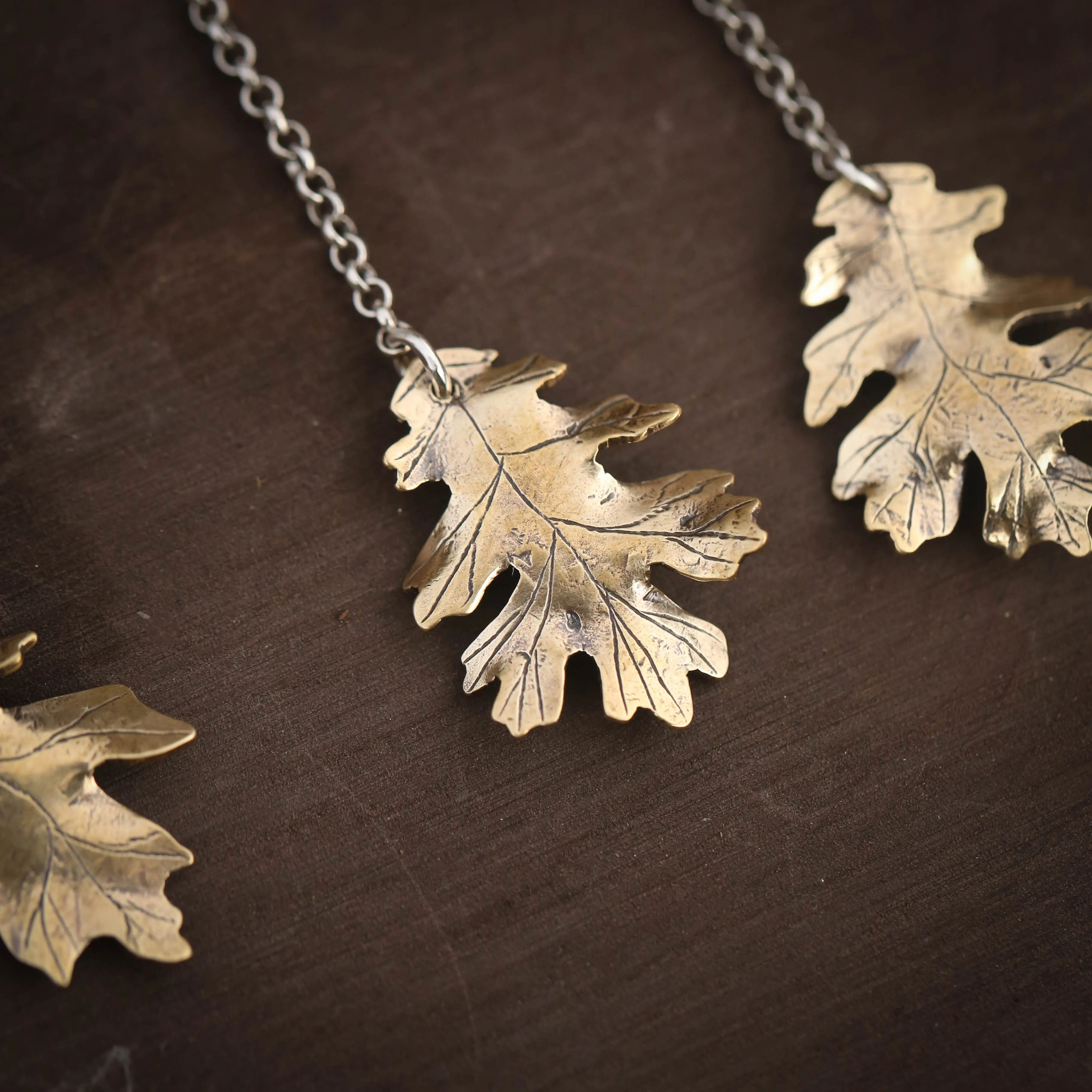 Oak Leaf Drop Earrings