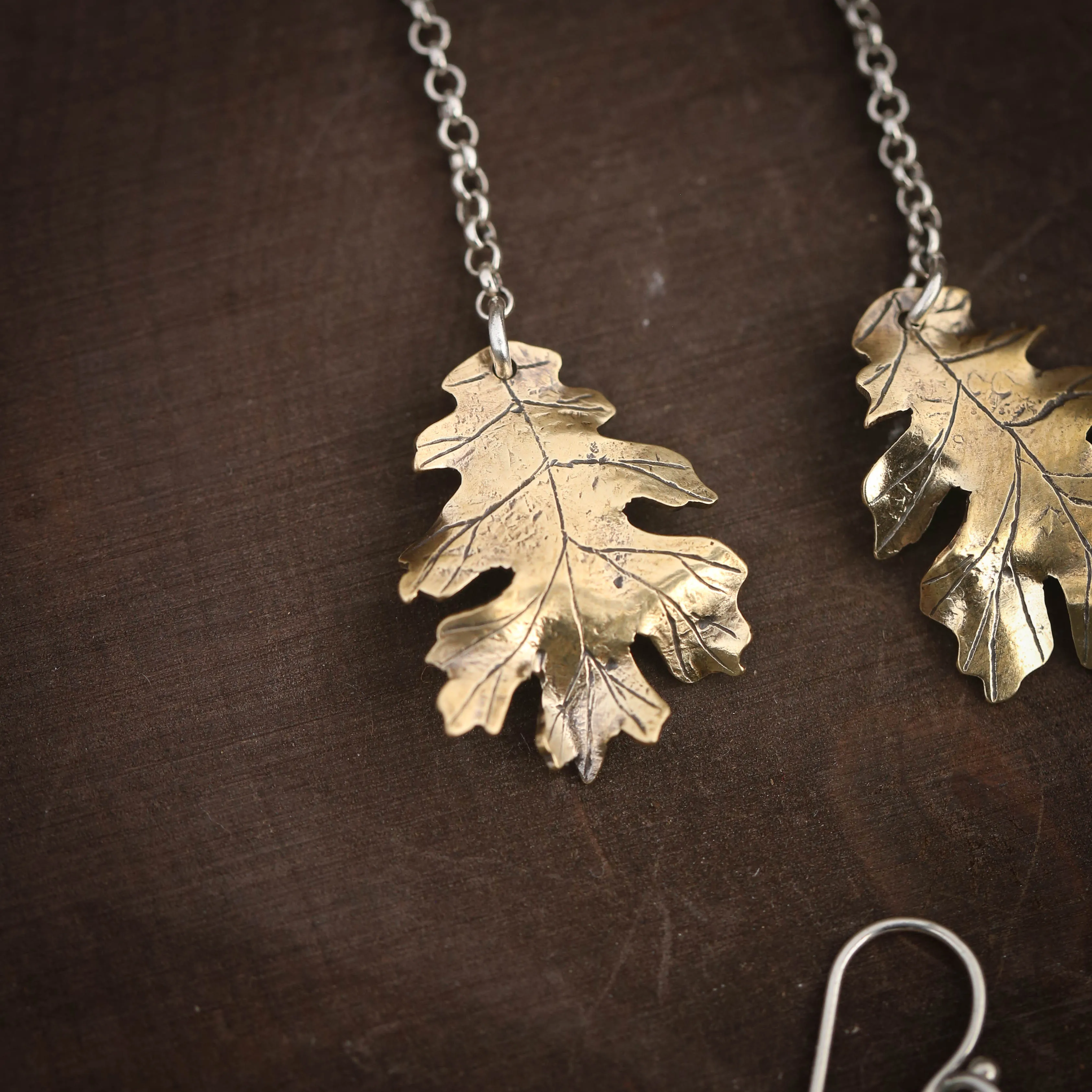 Oak Leaf Drop Earrings