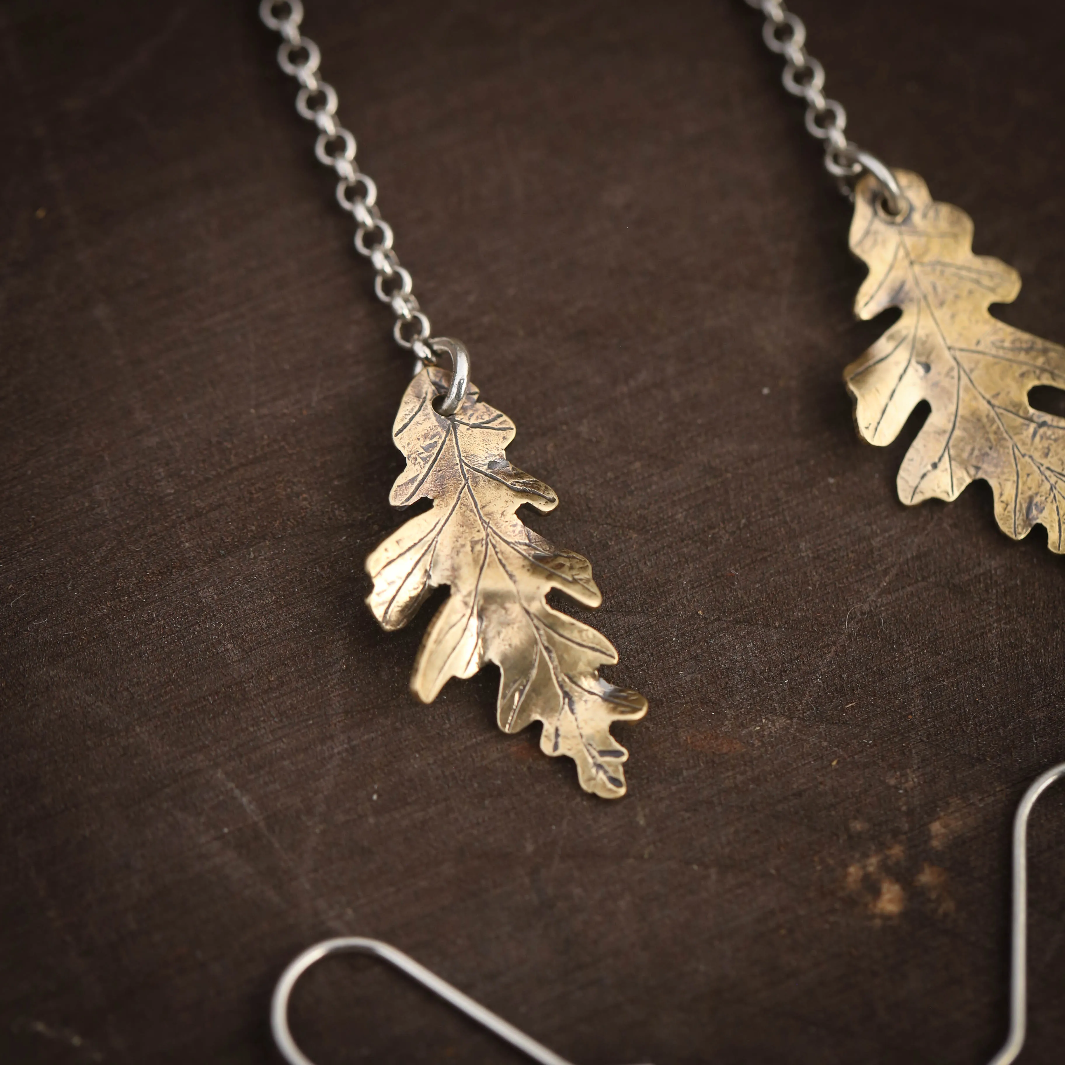 Oak Leaf Drop Earrings