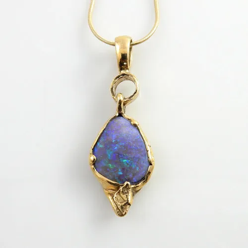 One of a Kind 14kt Yellow Gold Opal Pendant