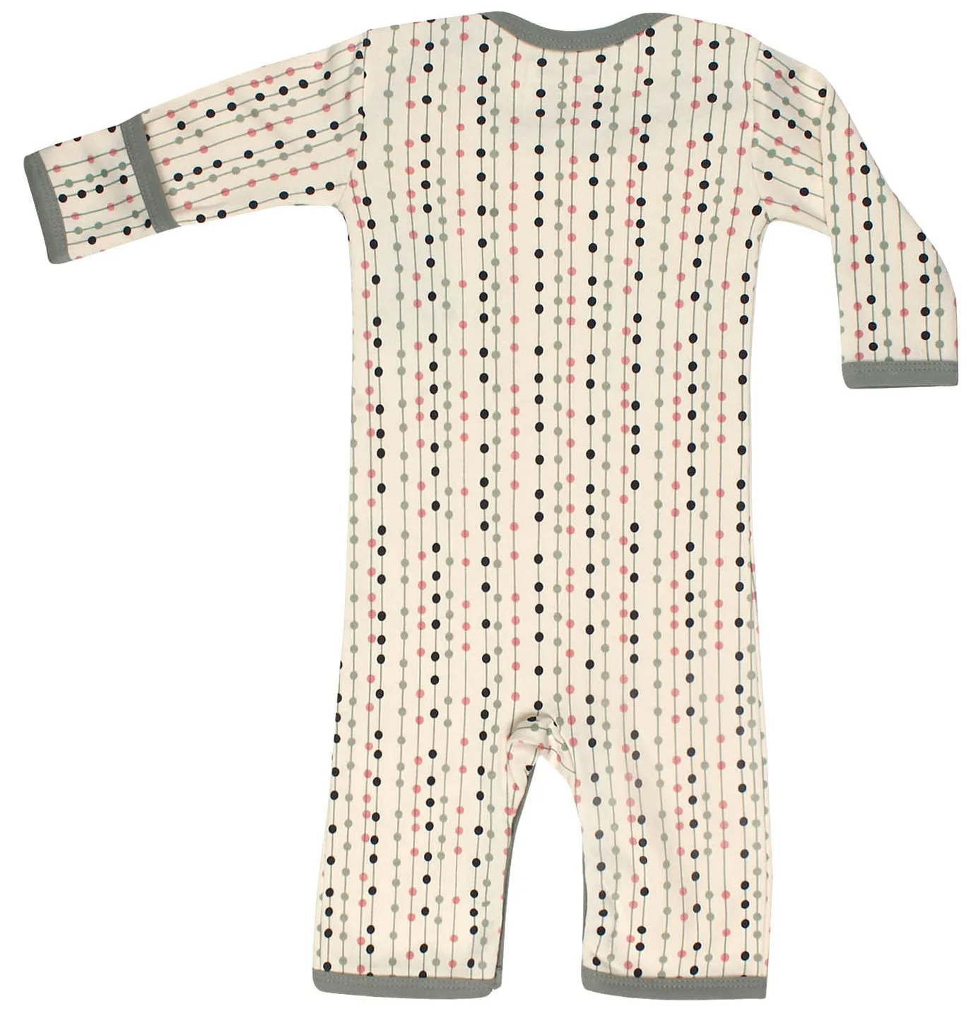 Organic Cotton Baby Romper Jumpsuit GOTS Certified (Stripes-Dots)