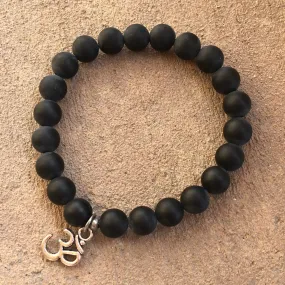 Patience and Soothing, Matte Onyx Gemstone Mala Bracelet