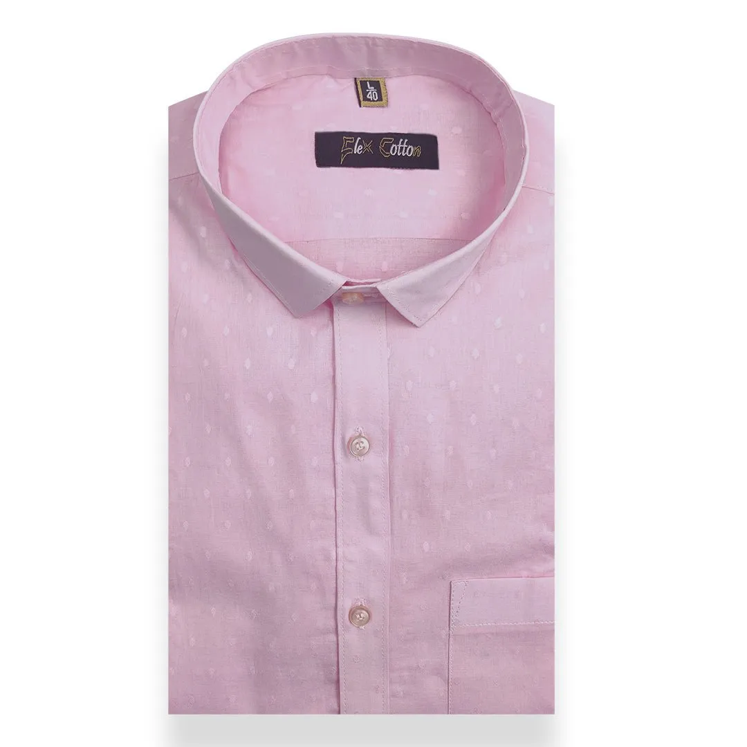 Pink Color 100% Cotton Lawn Finish Shirt For Men