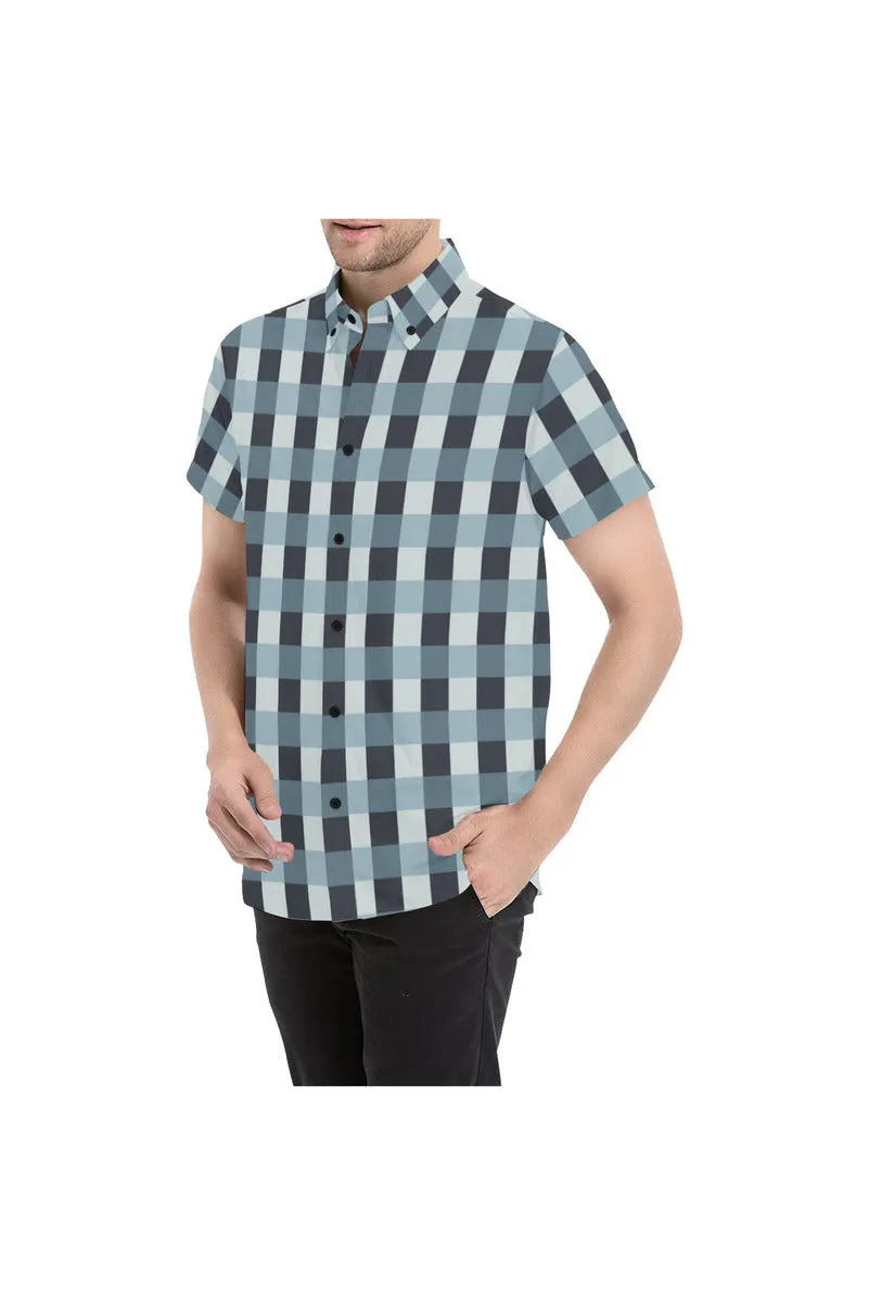 Plaid Men's All Over Print Short Sleeve Shirt