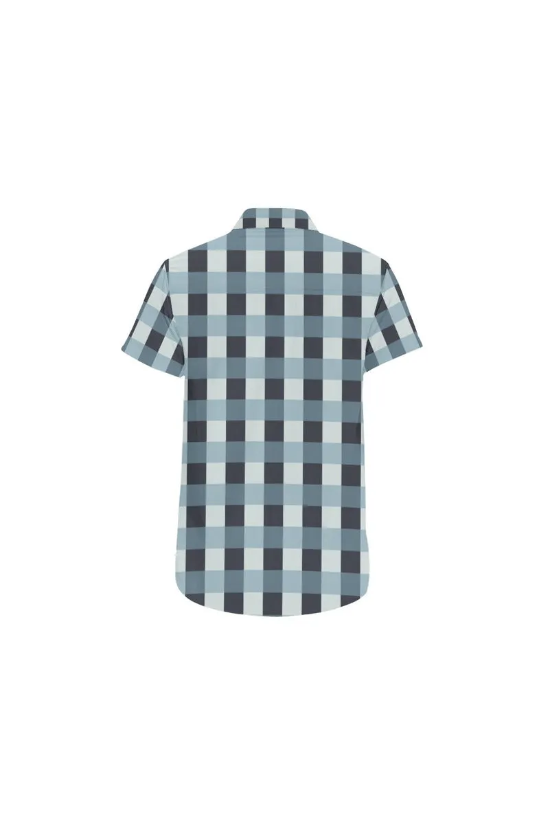 Plaid Men's All Over Print Short Sleeve Shirt