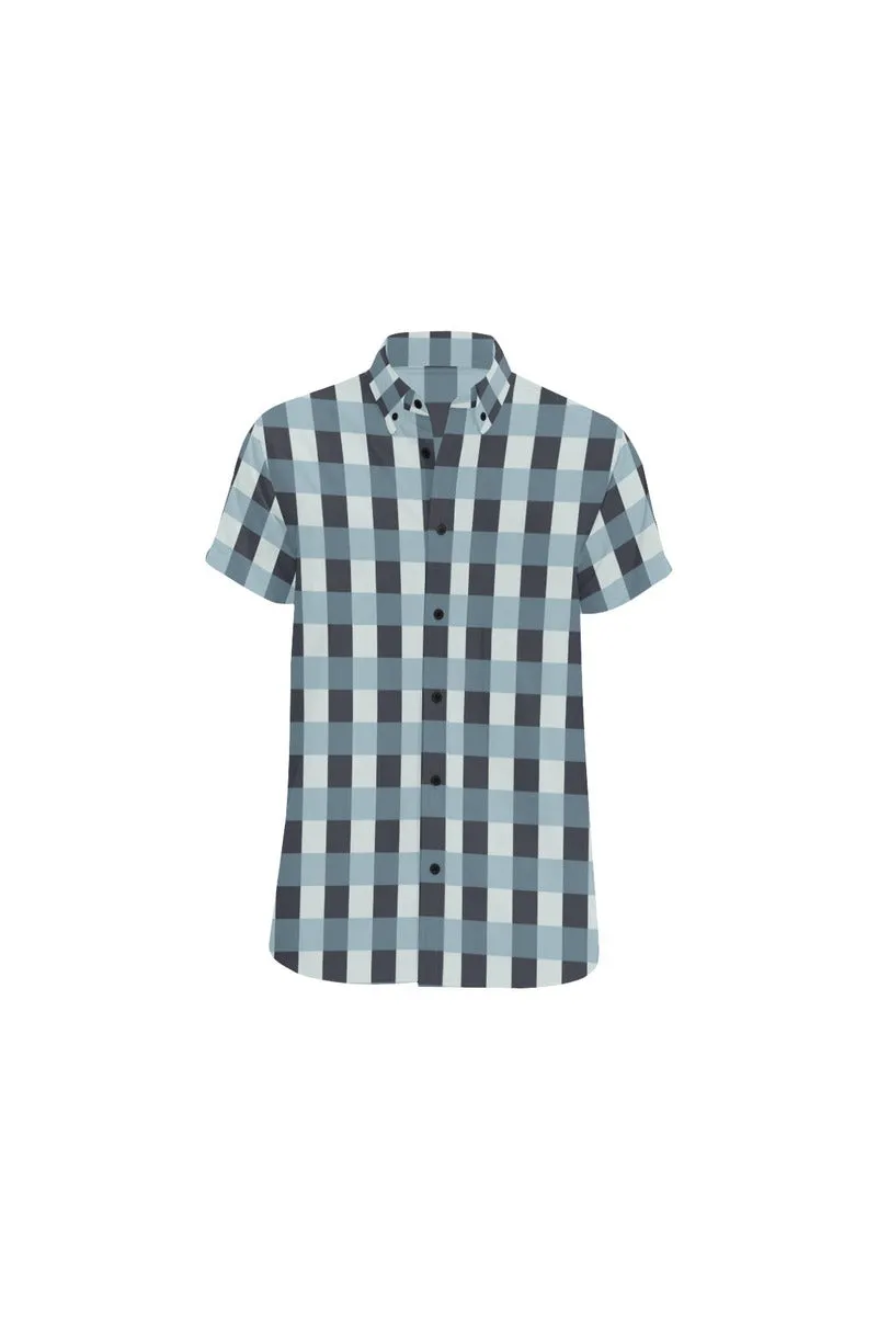 Plaid Men's All Over Print Short Sleeve Shirt