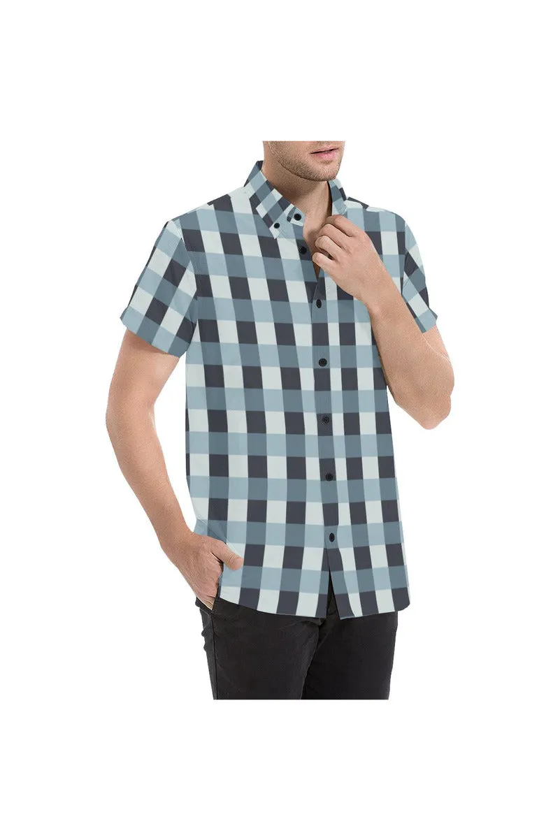 Plaid Men's All Over Print Short Sleeve Shirt