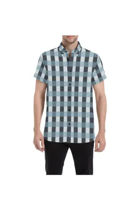 Plaid Men's All Over Print Short Sleeve Shirt