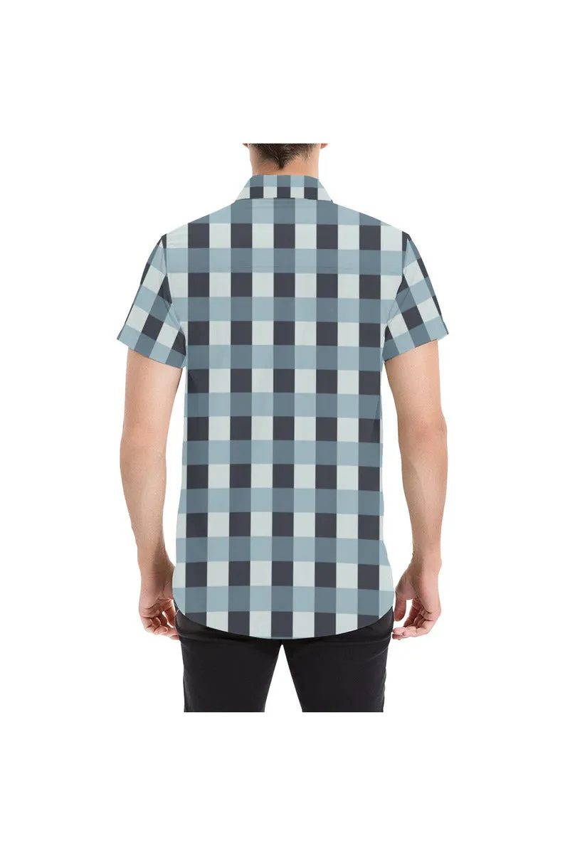 Plaid Men's All Over Print Short Sleeve Shirt