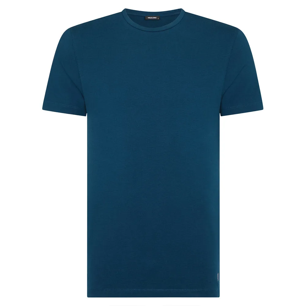 Remus Uomo Stretch Cotton Tee | Blue