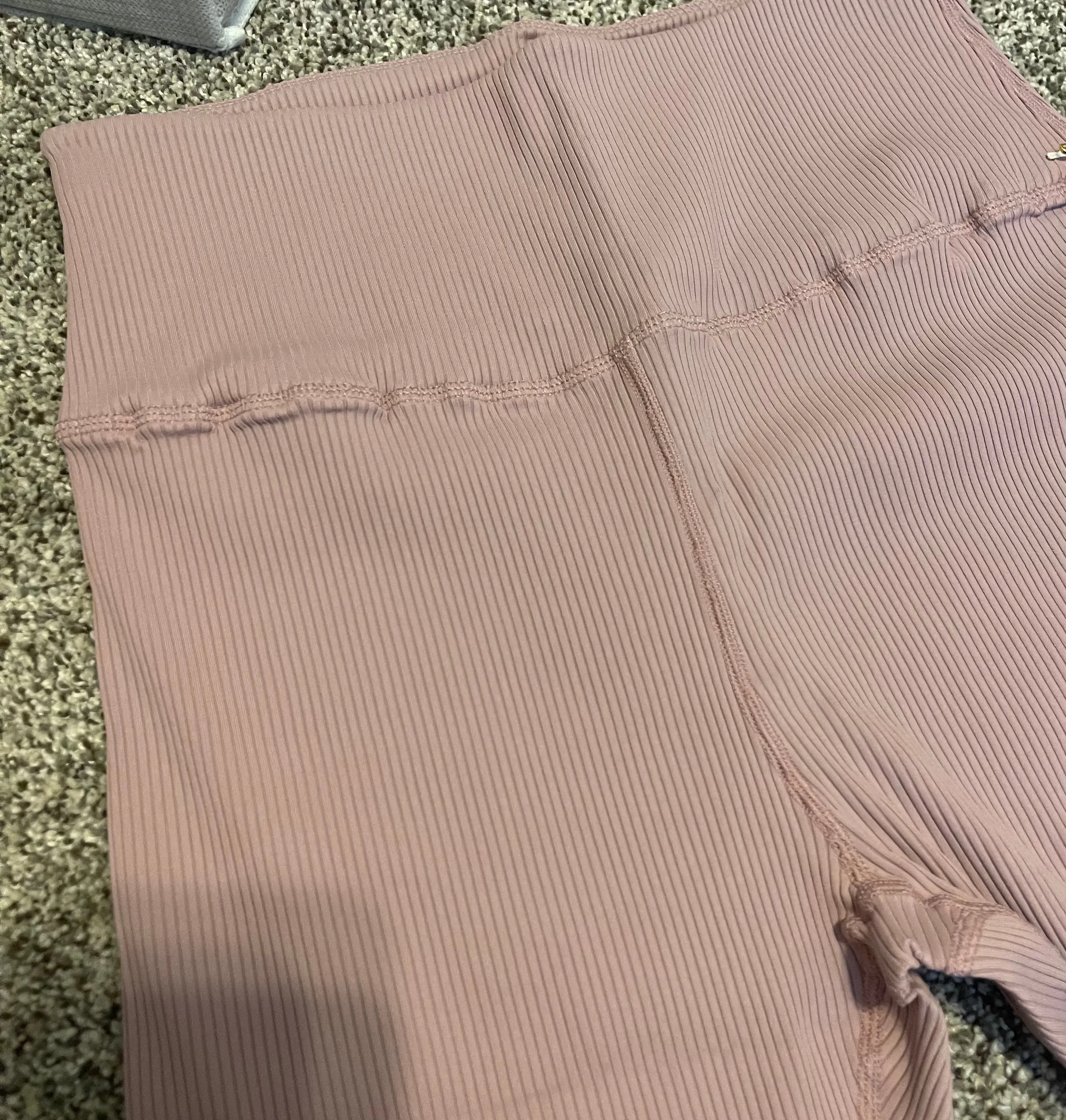 Ribbed Purple Exercise Shorts