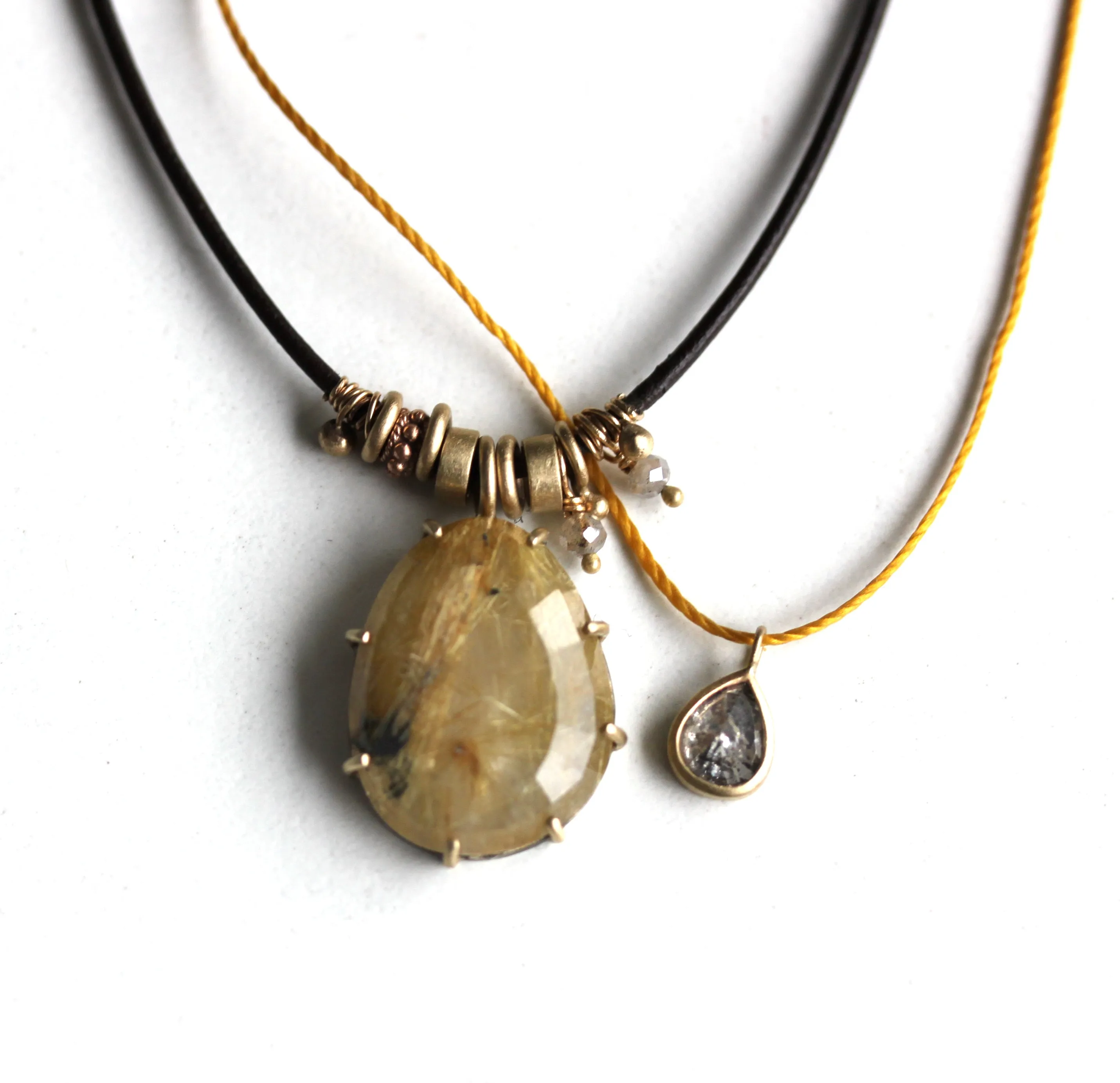 Rutilated Quartz Charm Necklace