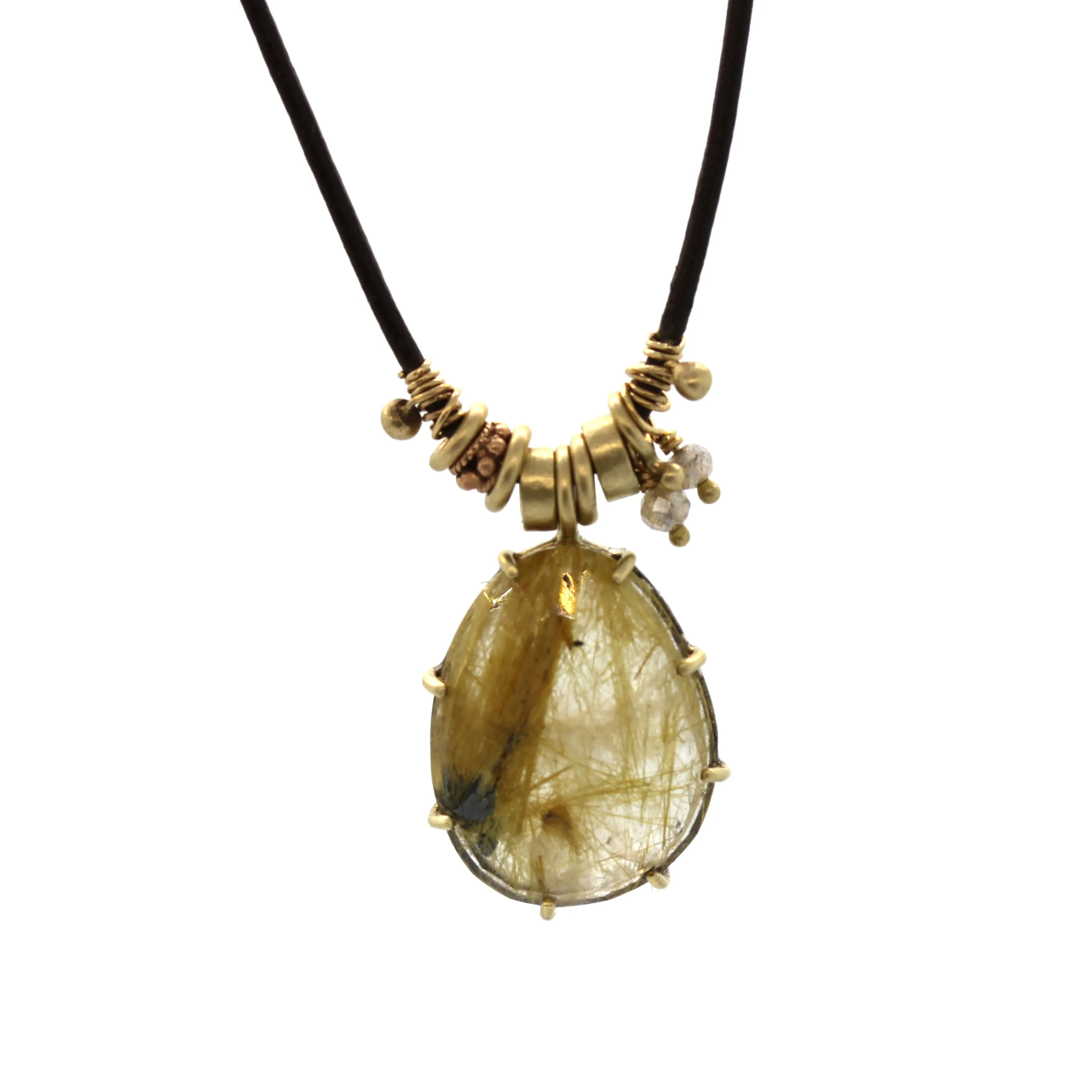 Rutilated Quartz Charm Necklace