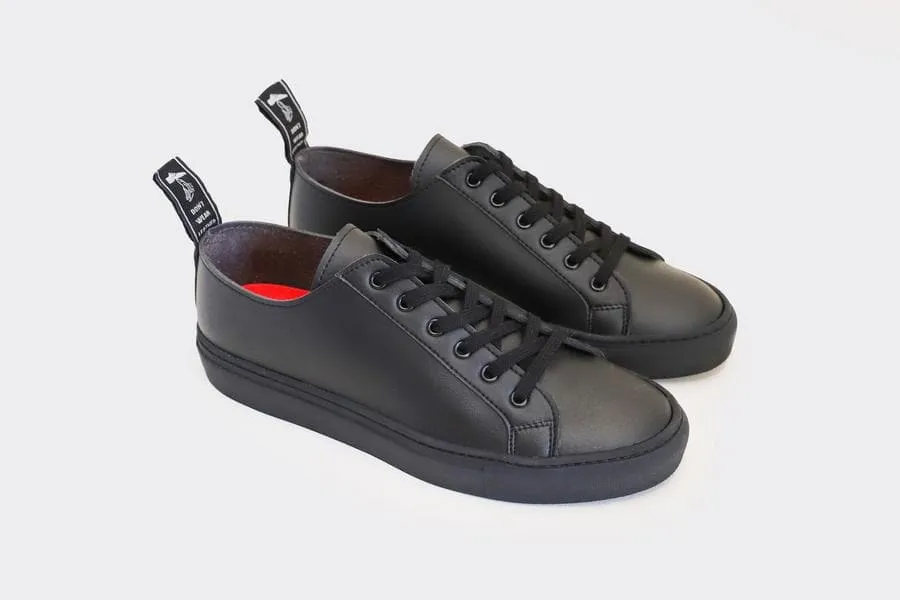 'Samo' Vegan-Leather Sneaker by Good Guys Don't Wear Leather - Black