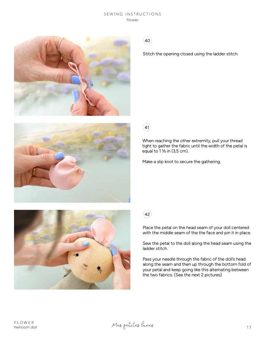 Sewing Pattern - Flower doll