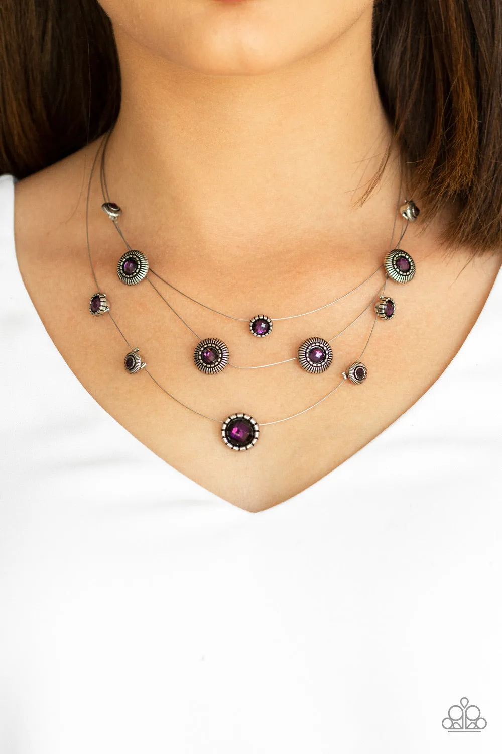 SHEER Thing! Purple-Necklace