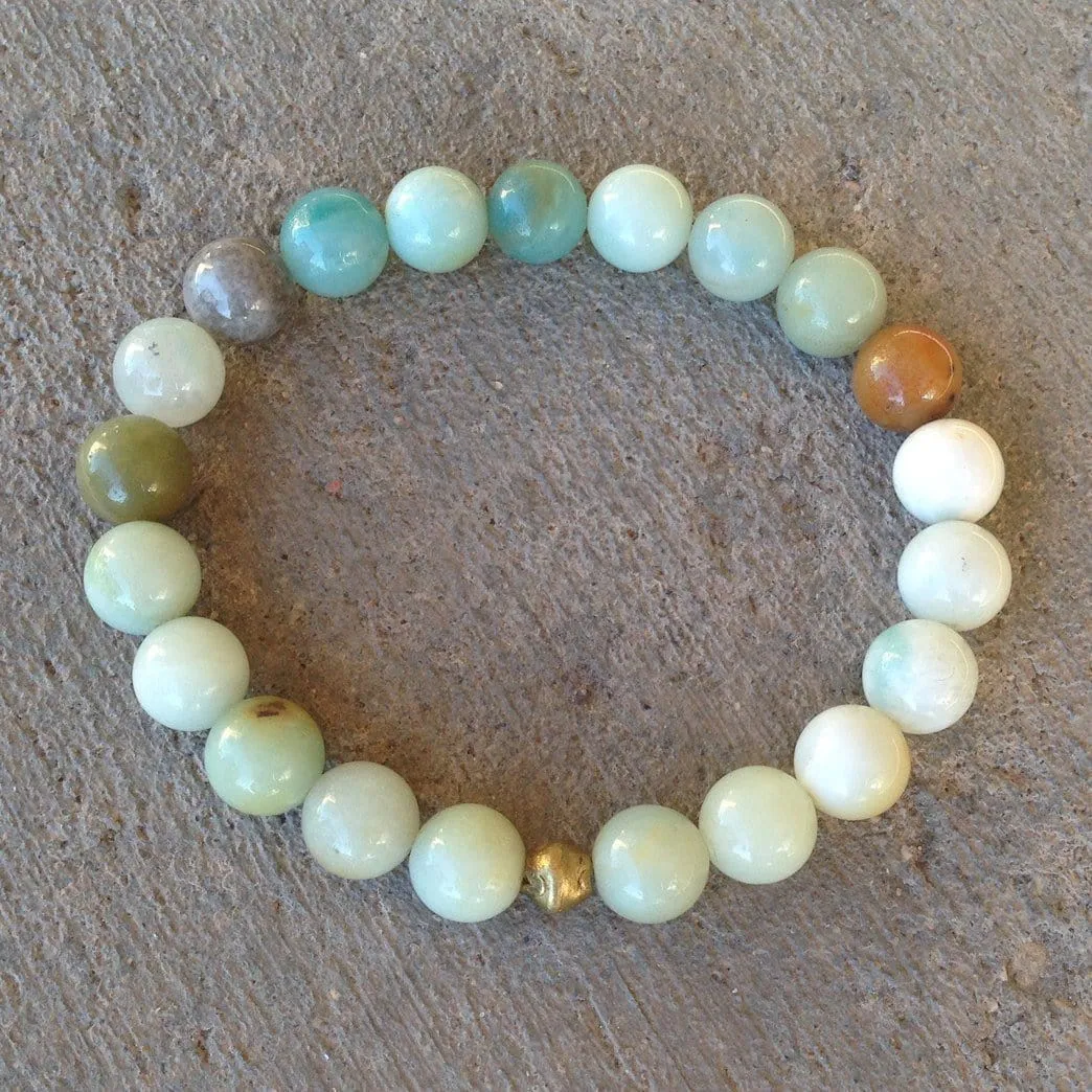 Smooth Amazonite Mala Bracelet