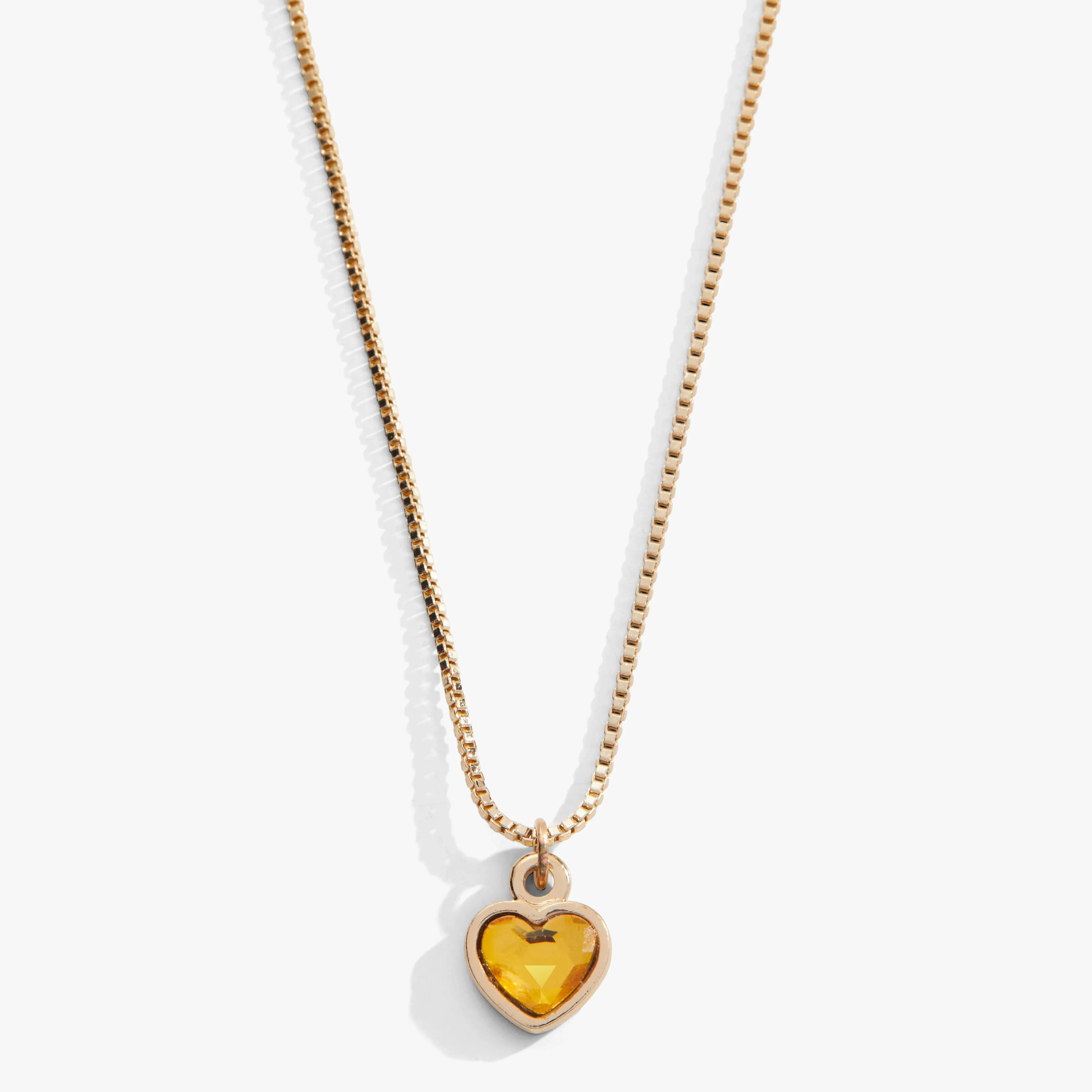 Topaz Heart Necklace, November Birthstone