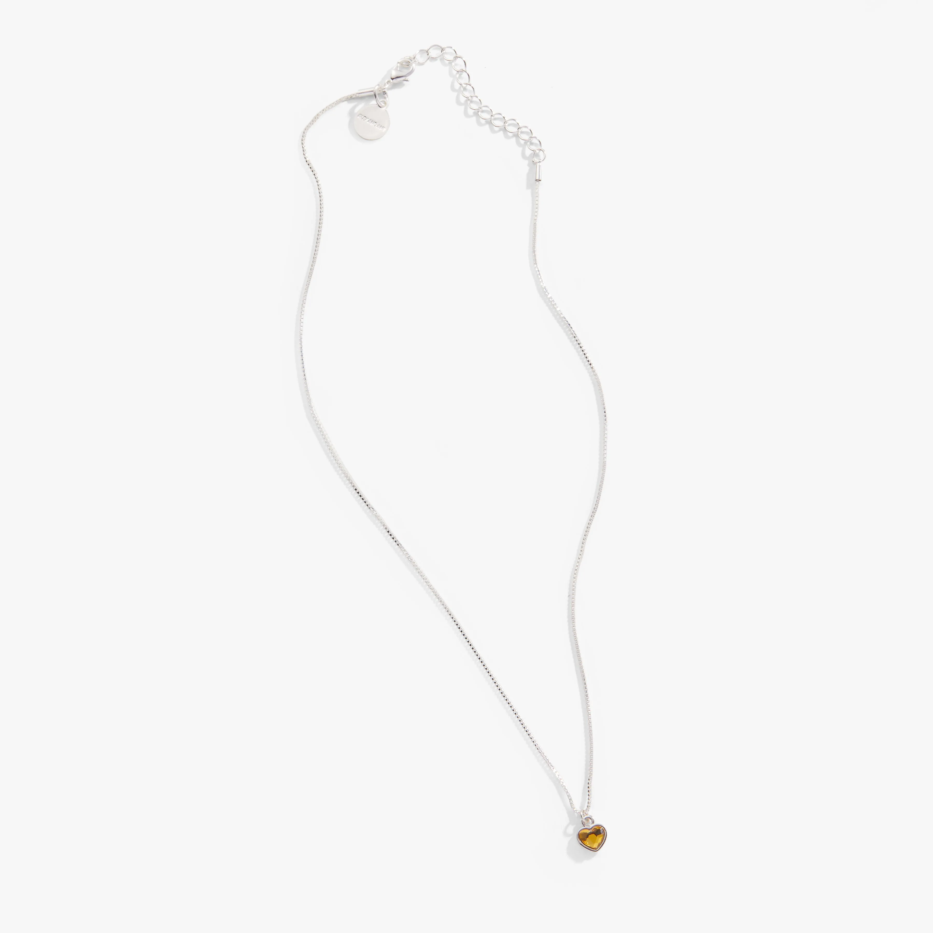 Topaz Heart Necklace, November Birthstone