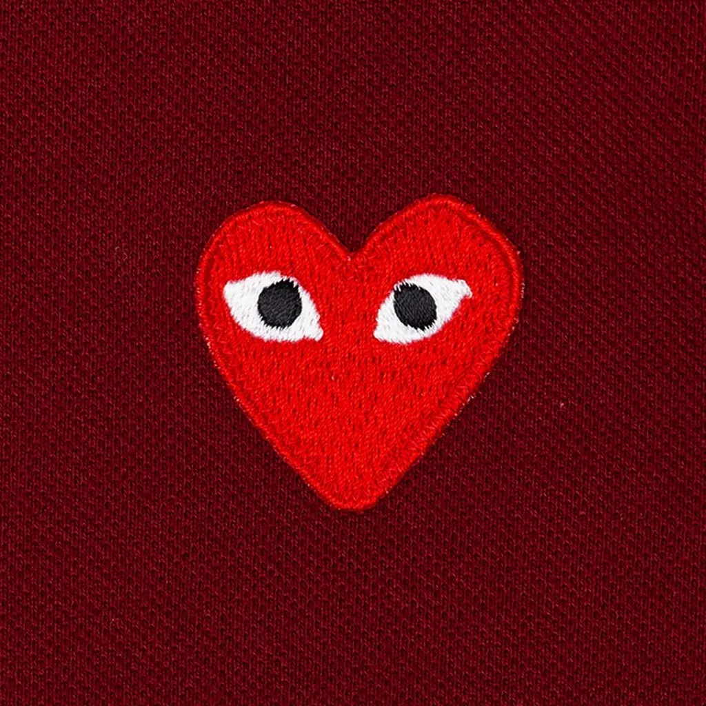 Women's Red Heart Polo Shirt - Burgundy