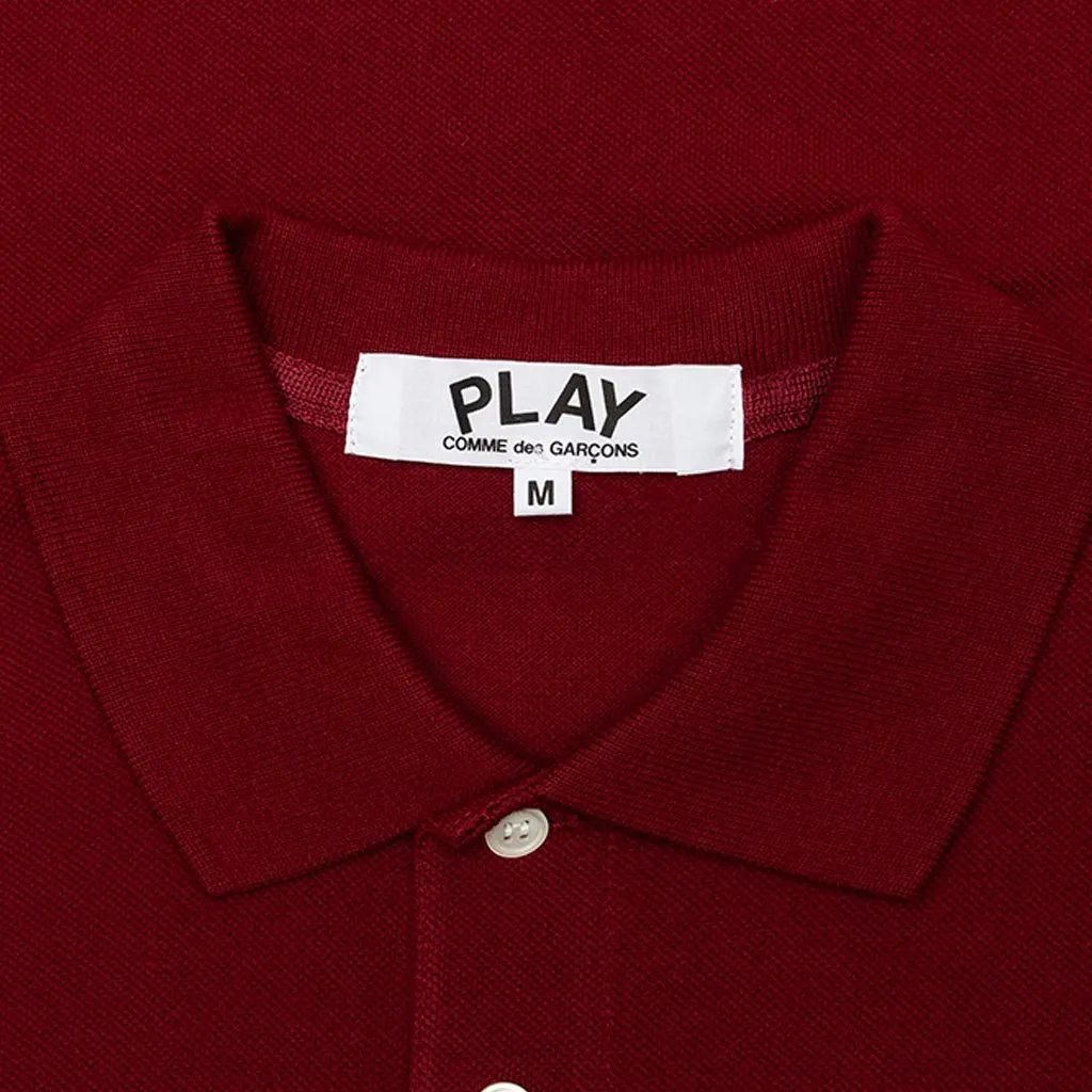 Women's Red Heart Polo Shirt - Burgundy