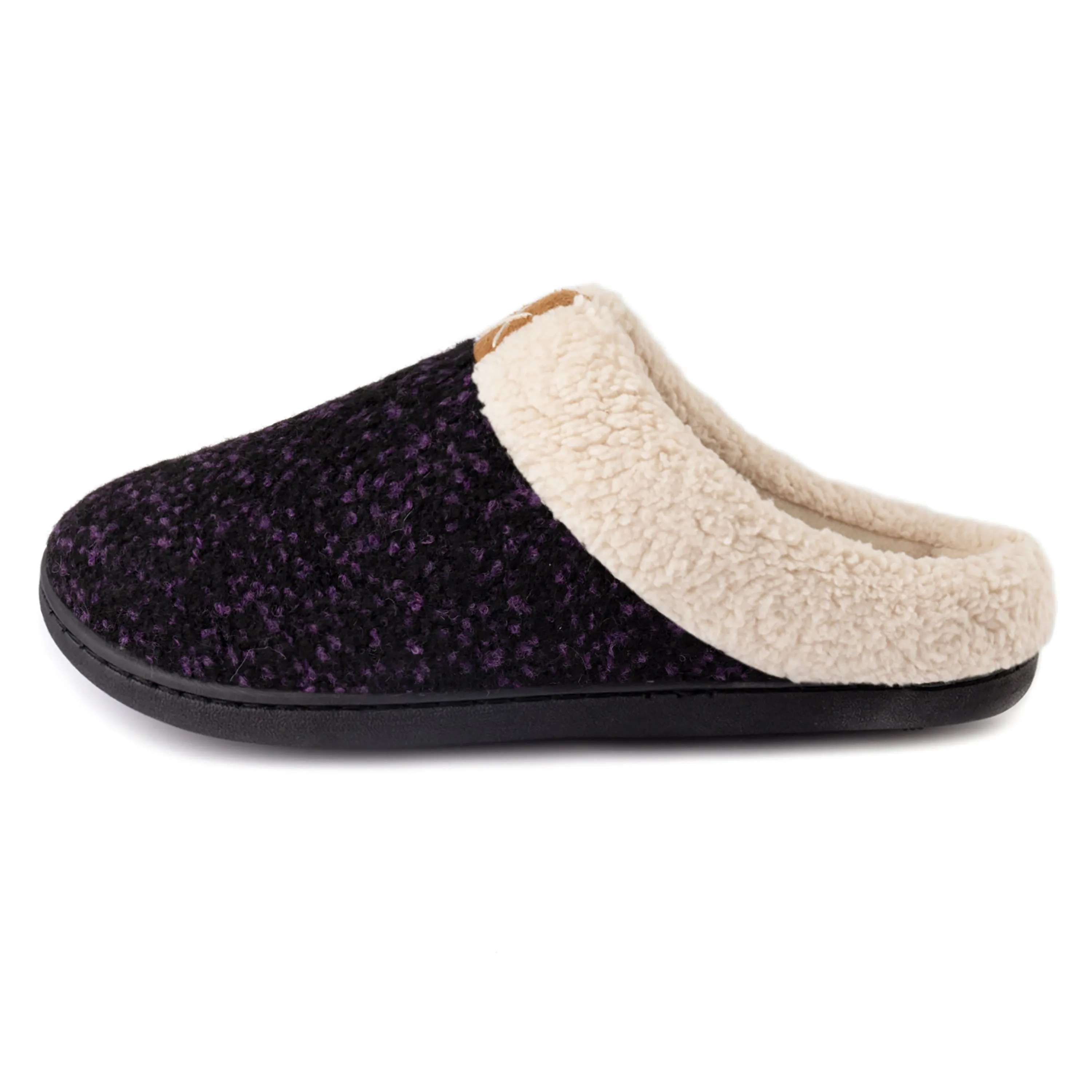 Women's Sherpa Collar Memory Foam Clog Slippers